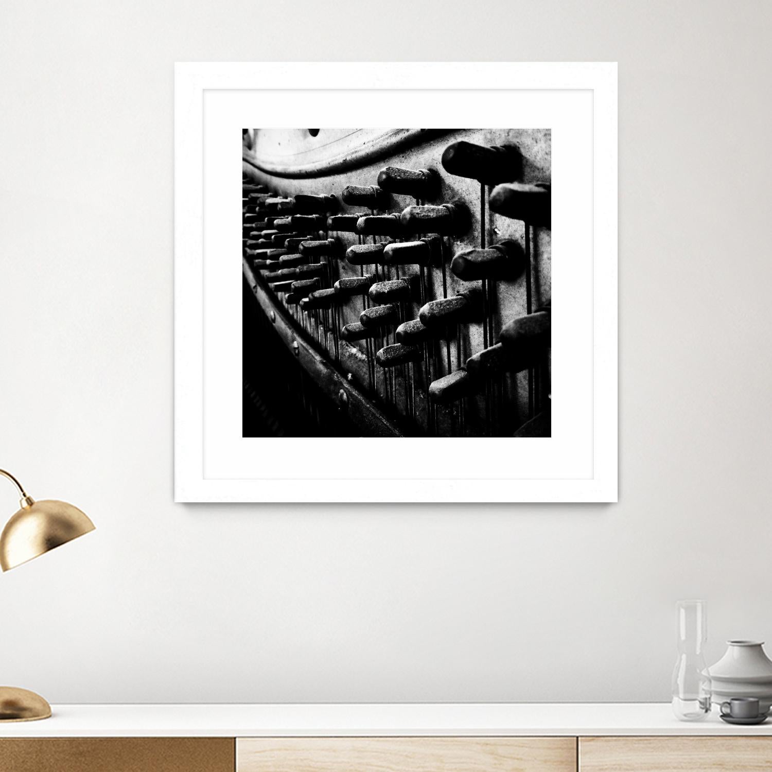 Piano IX by Jean-François Dupuis on GIANT ART - white black & white piano