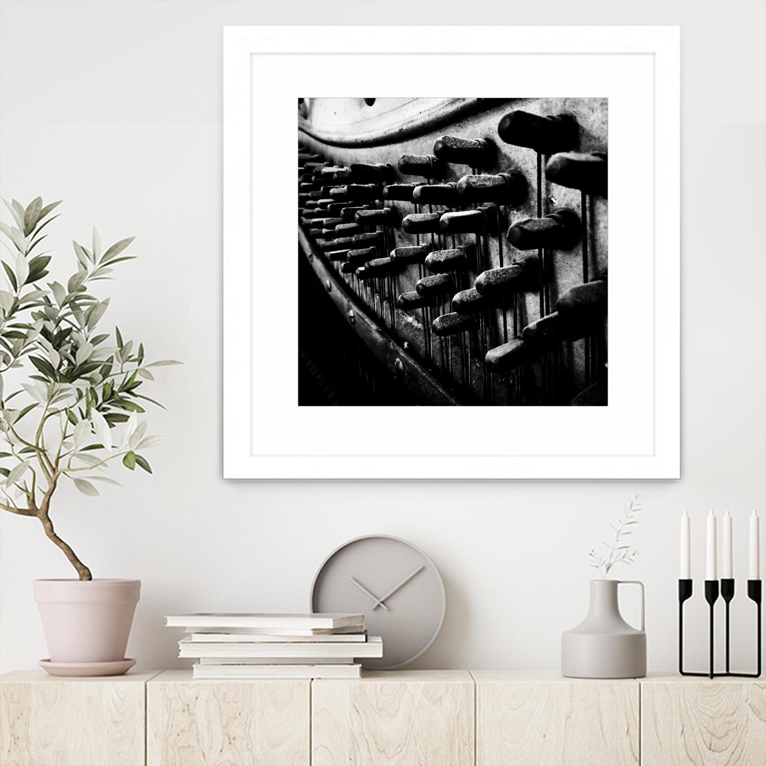 Piano IX by Jean-François Dupuis on GIANT ART - white black & white piano