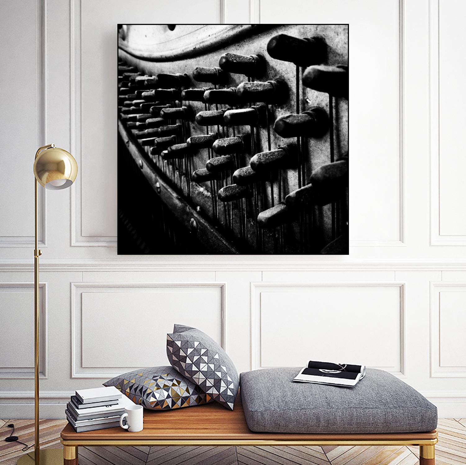 Piano IX by Jean-François Dupuis on GIANT ART - white black & white piano
