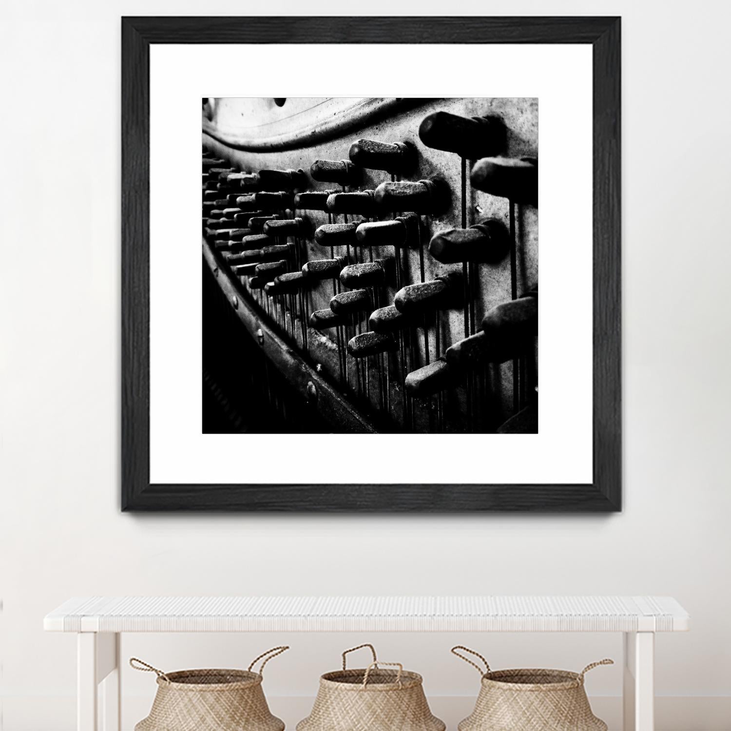 Piano IX by Jean-François Dupuis on GIANT ART - white black & white piano