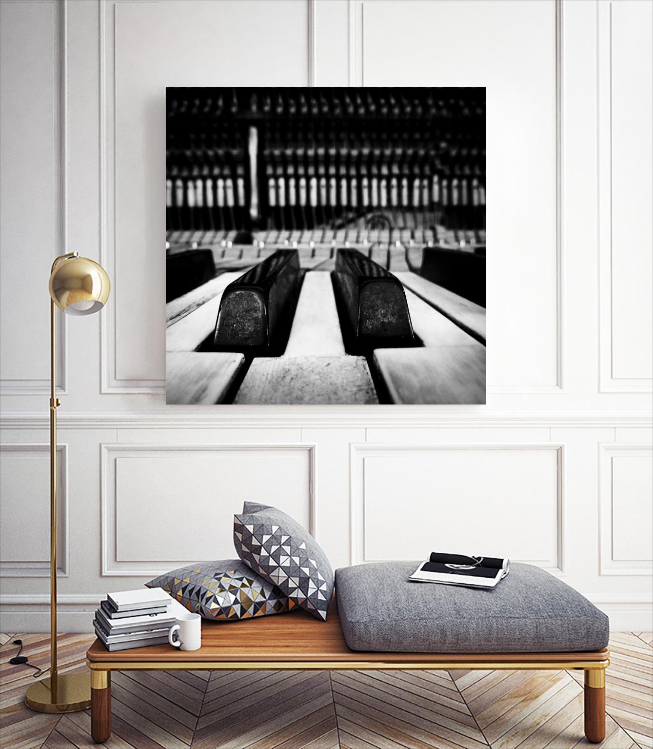 Piano XI by Jean-François Dupuis on GIANT ART - white black & white piano key