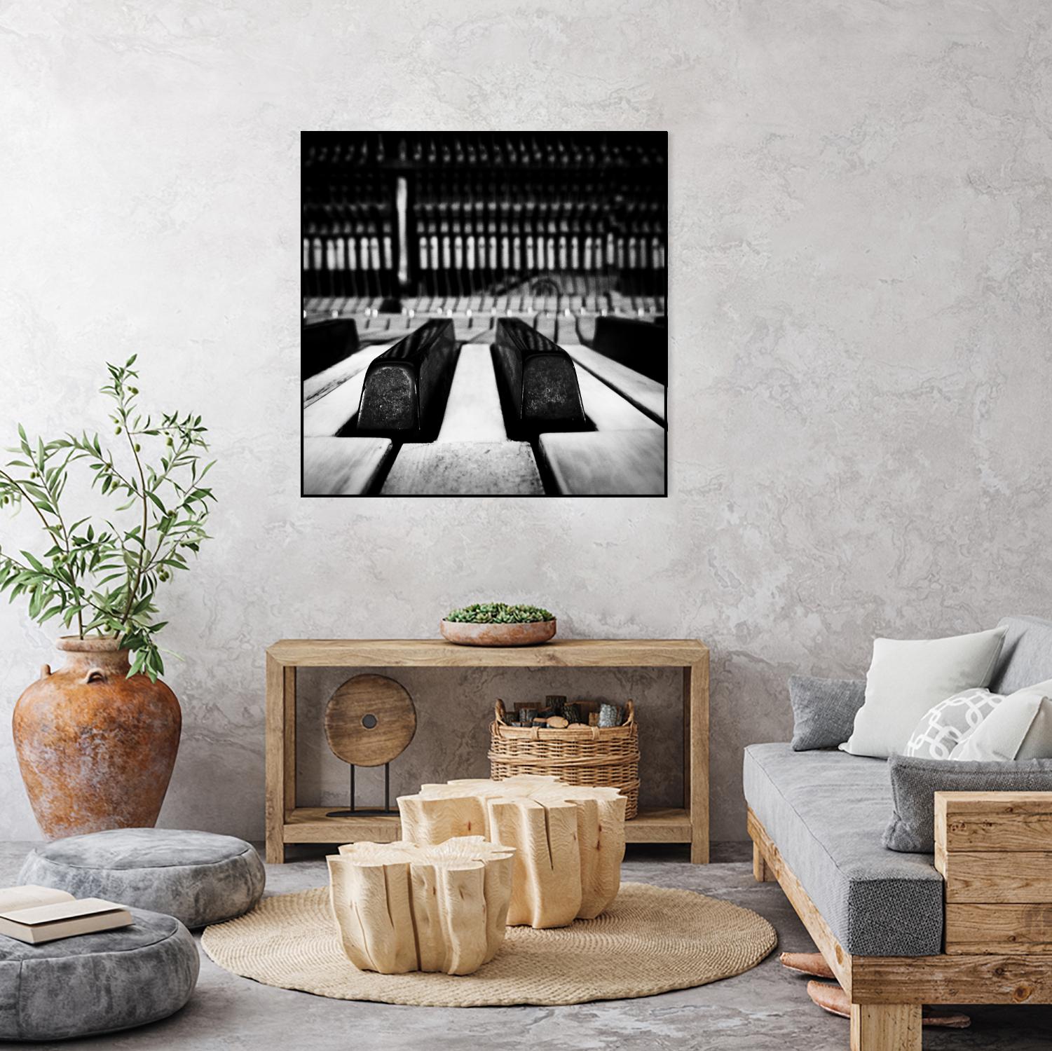 Piano XI by Jean-François Dupuis on GIANT ART - white black & white piano key