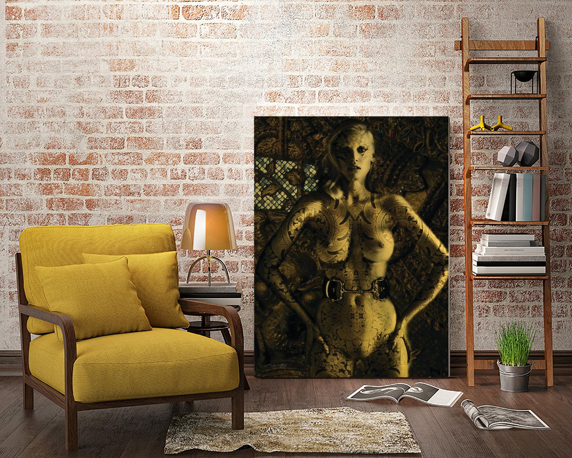 Gold Series Laura Stone by Daniel Stanford on GIANT ART - gold figurative artiste québécois