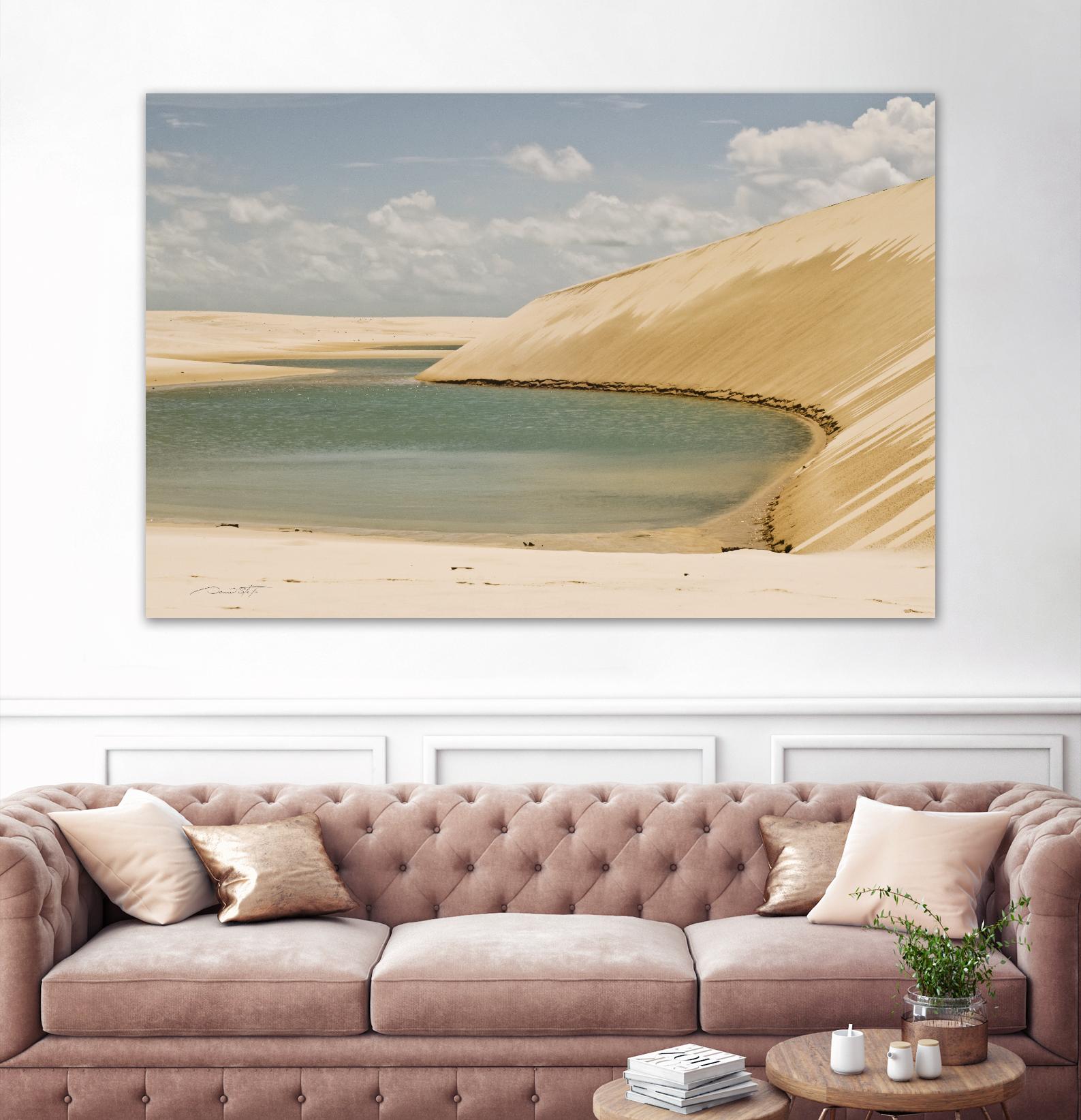 Light Blue Lagoa by Daniel Stanford on GIANT ART - beige landscape