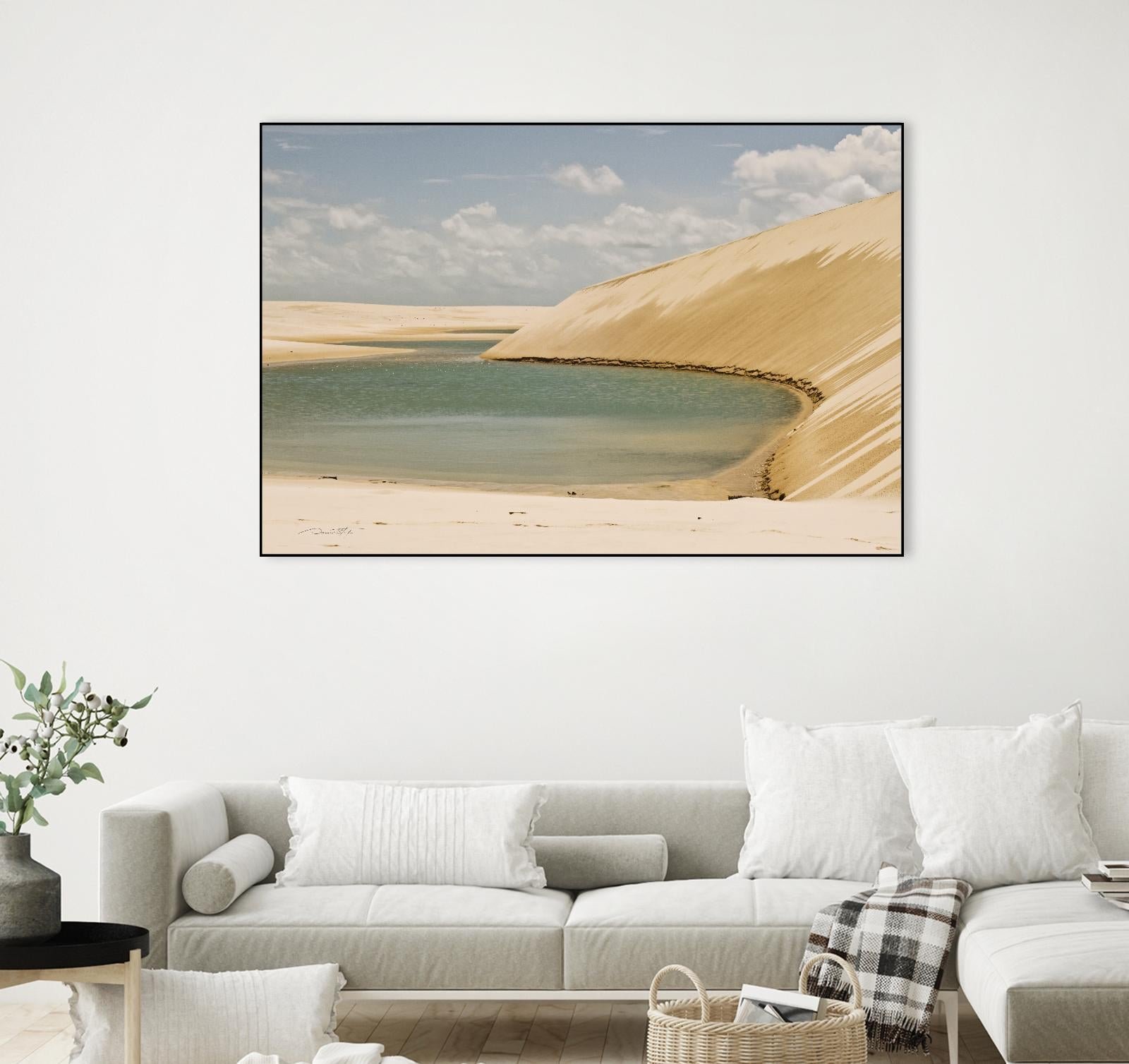 Light Blue Lagoa by Daniel Stanford on GIANT ART - beige landscape