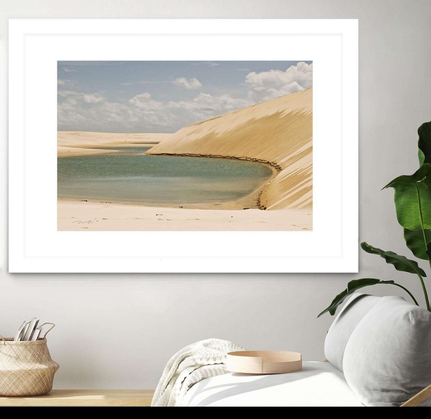 Light Blue Lagoa by Daniel Stanford on GIANT ART - beige landscape sand
