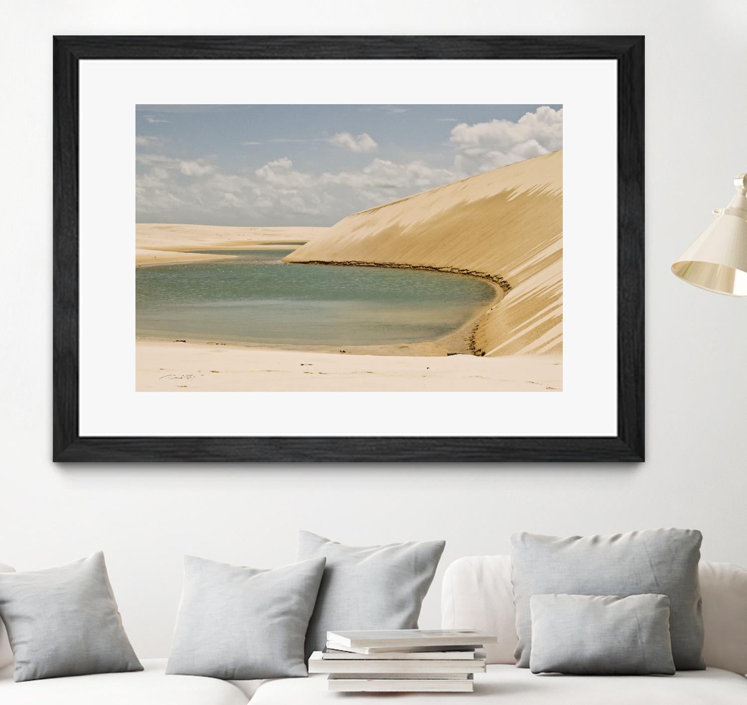 Light Blue Lagoa by Daniel Stanford on GIANT ART - beige landscape sand