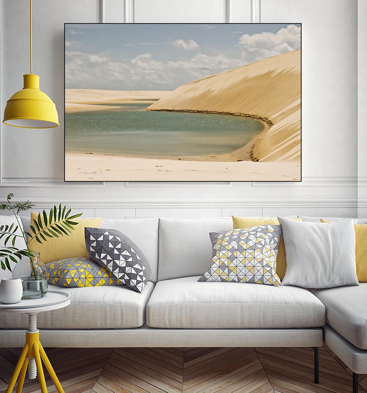 Light Blue Lagoa by Daniel Stanford on GIANT ART - beige landscape
