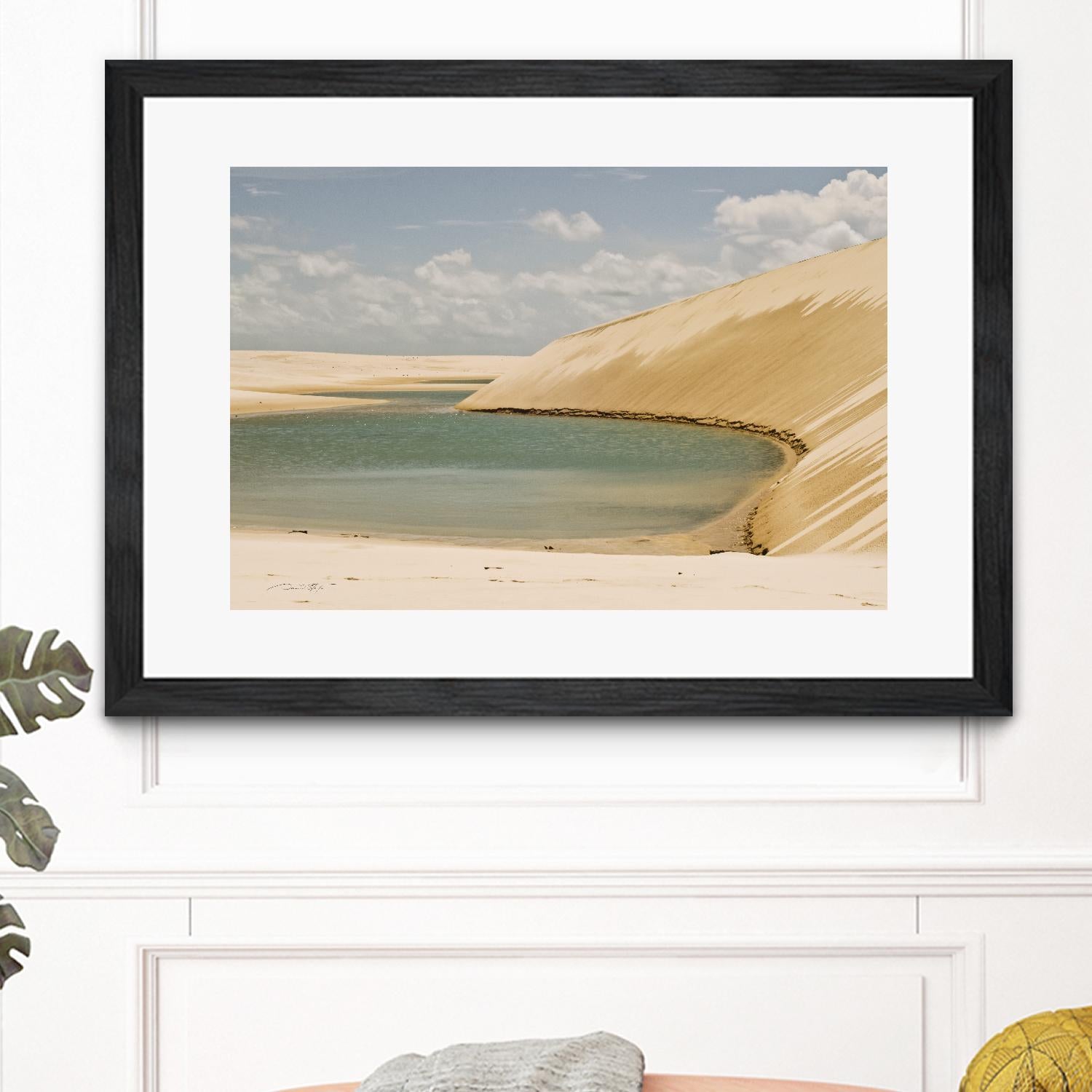 Light Blue Lagoa by Daniel Stanford on GIANT ART - beige landscape sand