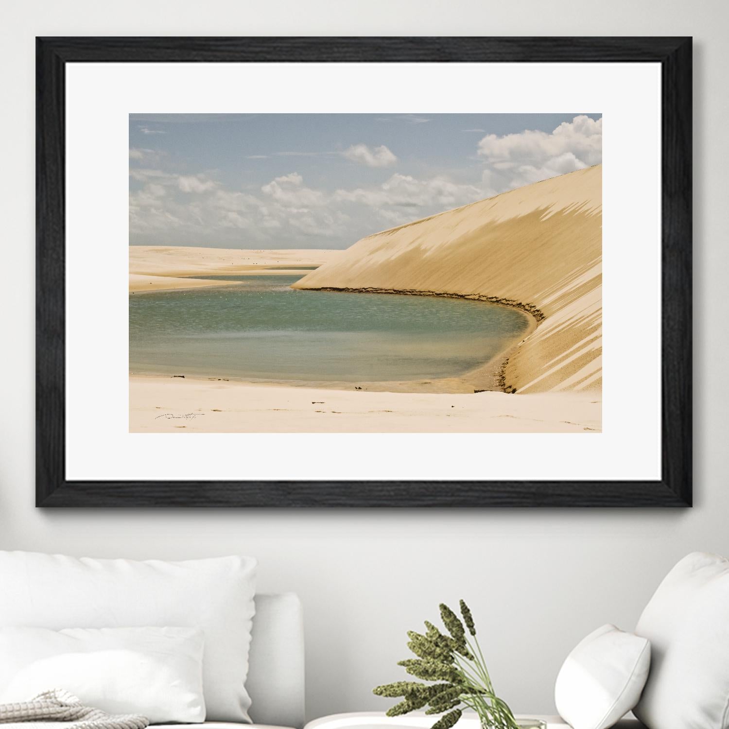 Light Blue Lagoa by Daniel Stanford on GIANT ART - beige landscape sand