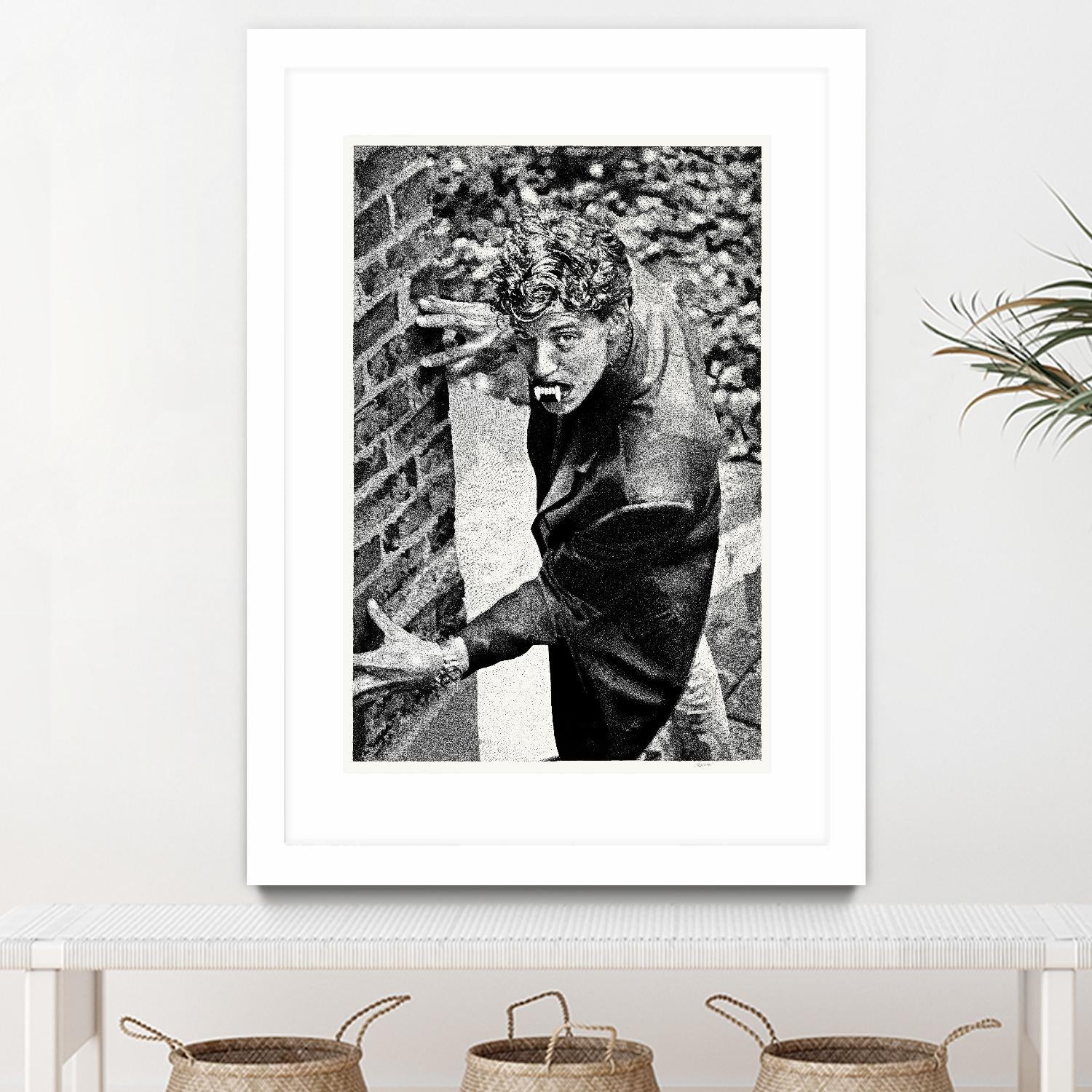 Halloween by Gill Alexander on GIANT ART - white black & white vampire