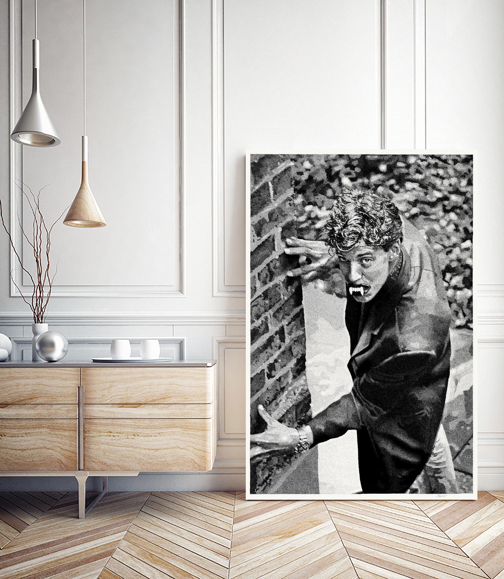 Halloween by Gill Alexander on GIANT ART - white black & white vampire