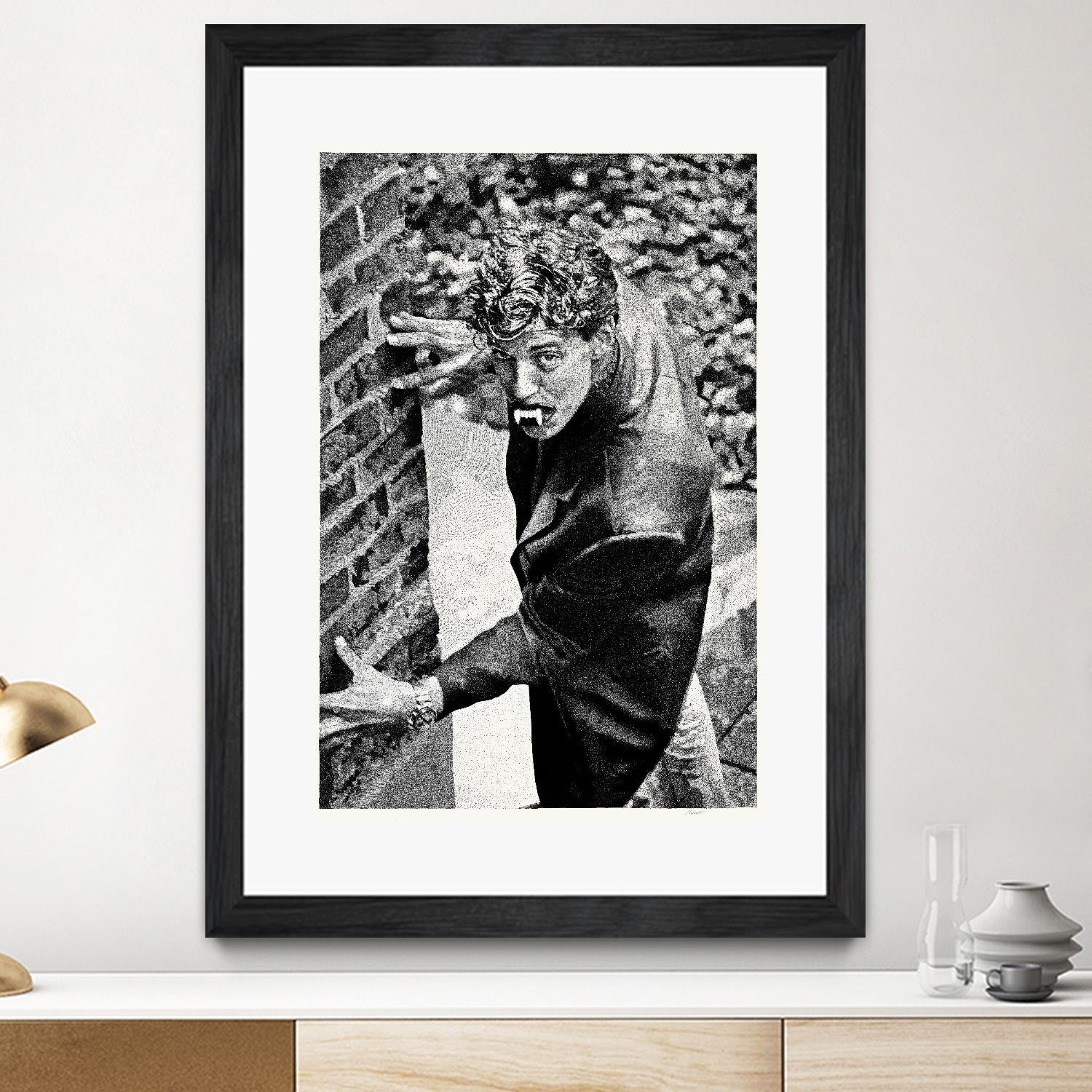 Halloween by Gill Alexander on GIANT ART - white black & white vampire