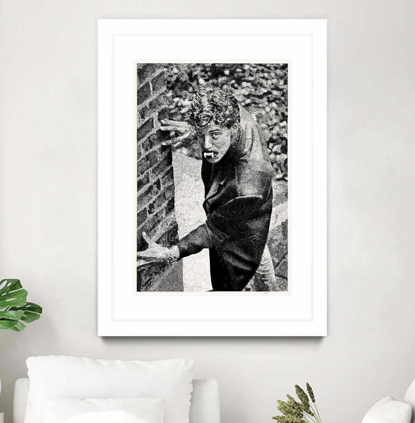 Halloween by Gill Alexander on GIANT ART - white black & white vampire