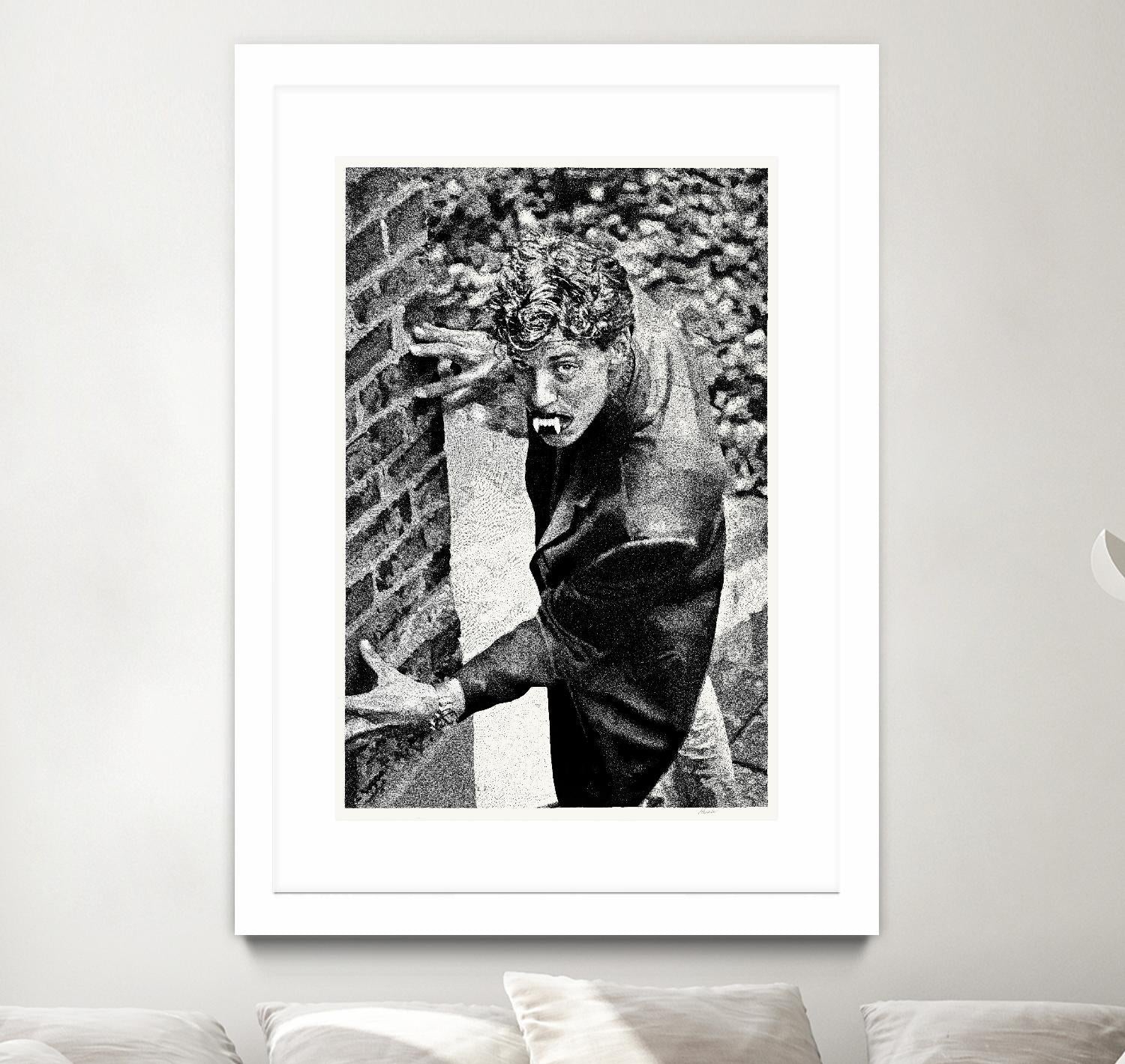 Halloween by Gill Alexander on GIANT ART - white black & white vampire