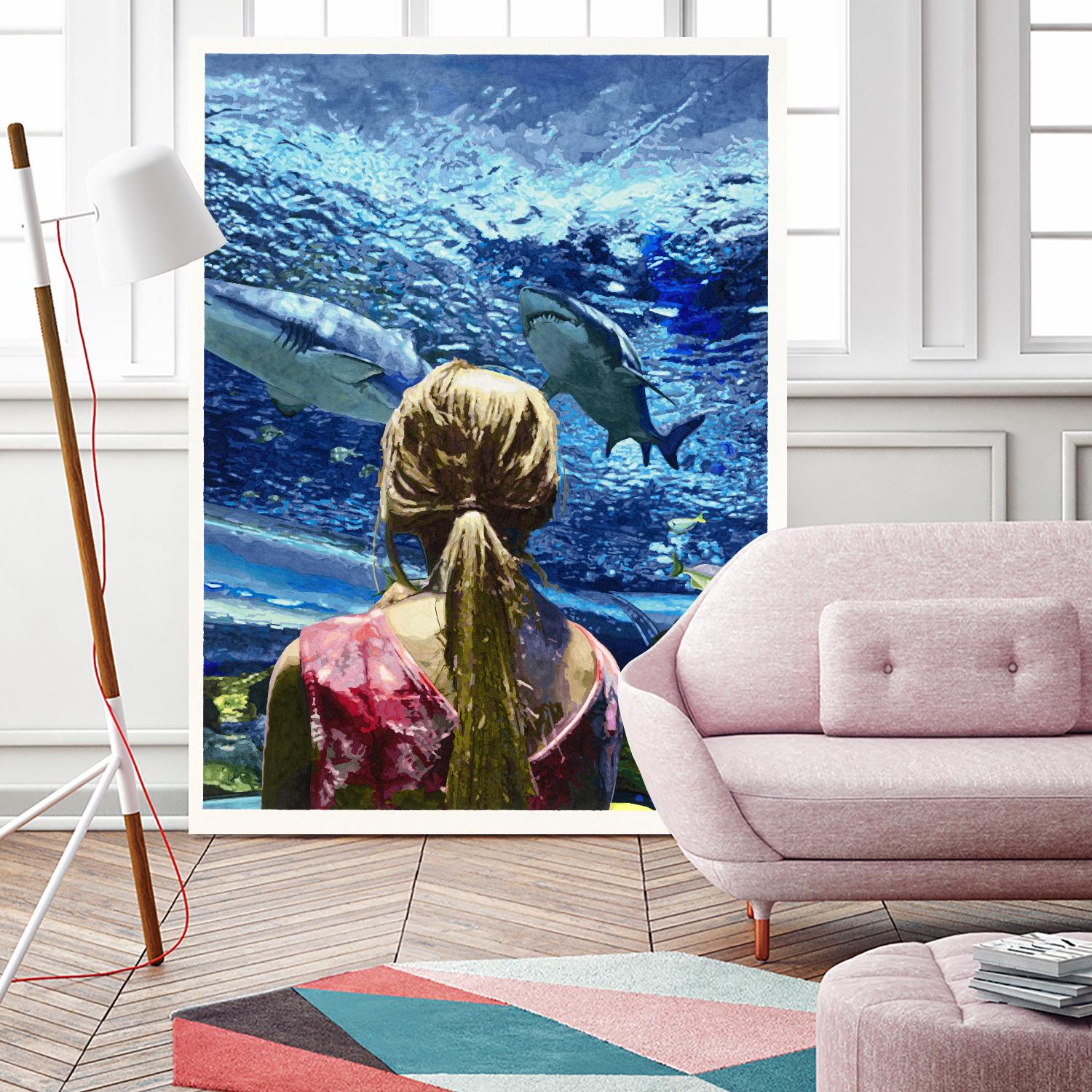 Discovery of Water by Gill Alexander on GIANT ART - pink men and women