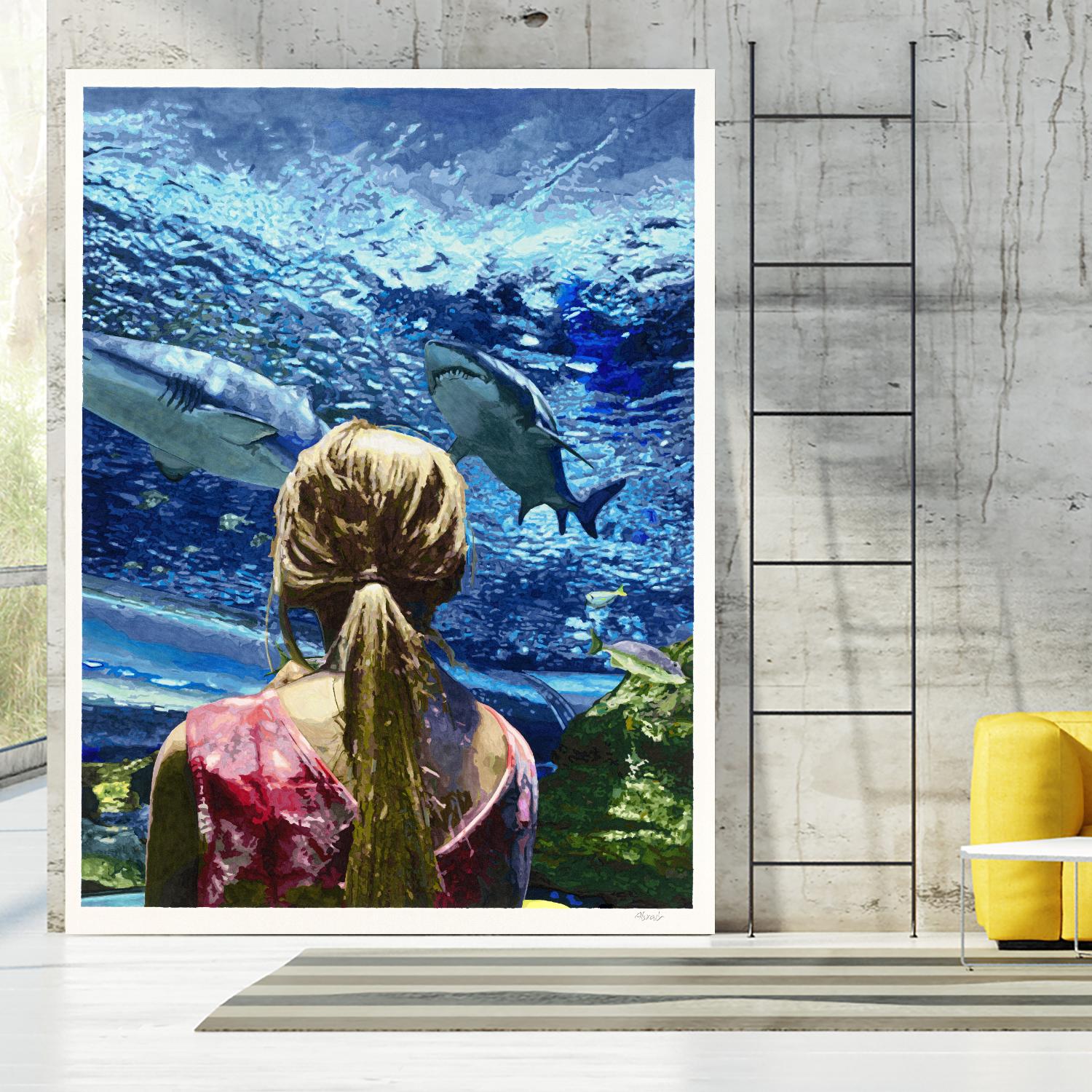 Discovery of Water by Gill Alexander on GIANT ART - pink men and women