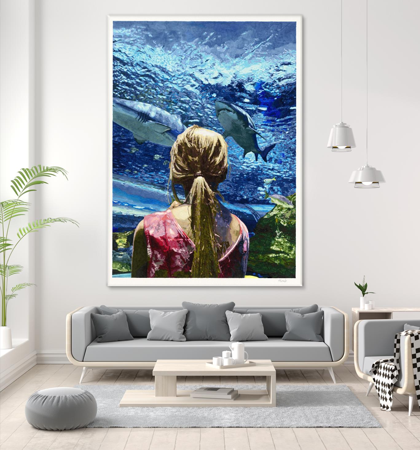 Discovery of Water by Gill Alexander on GIANT ART - pink men and women