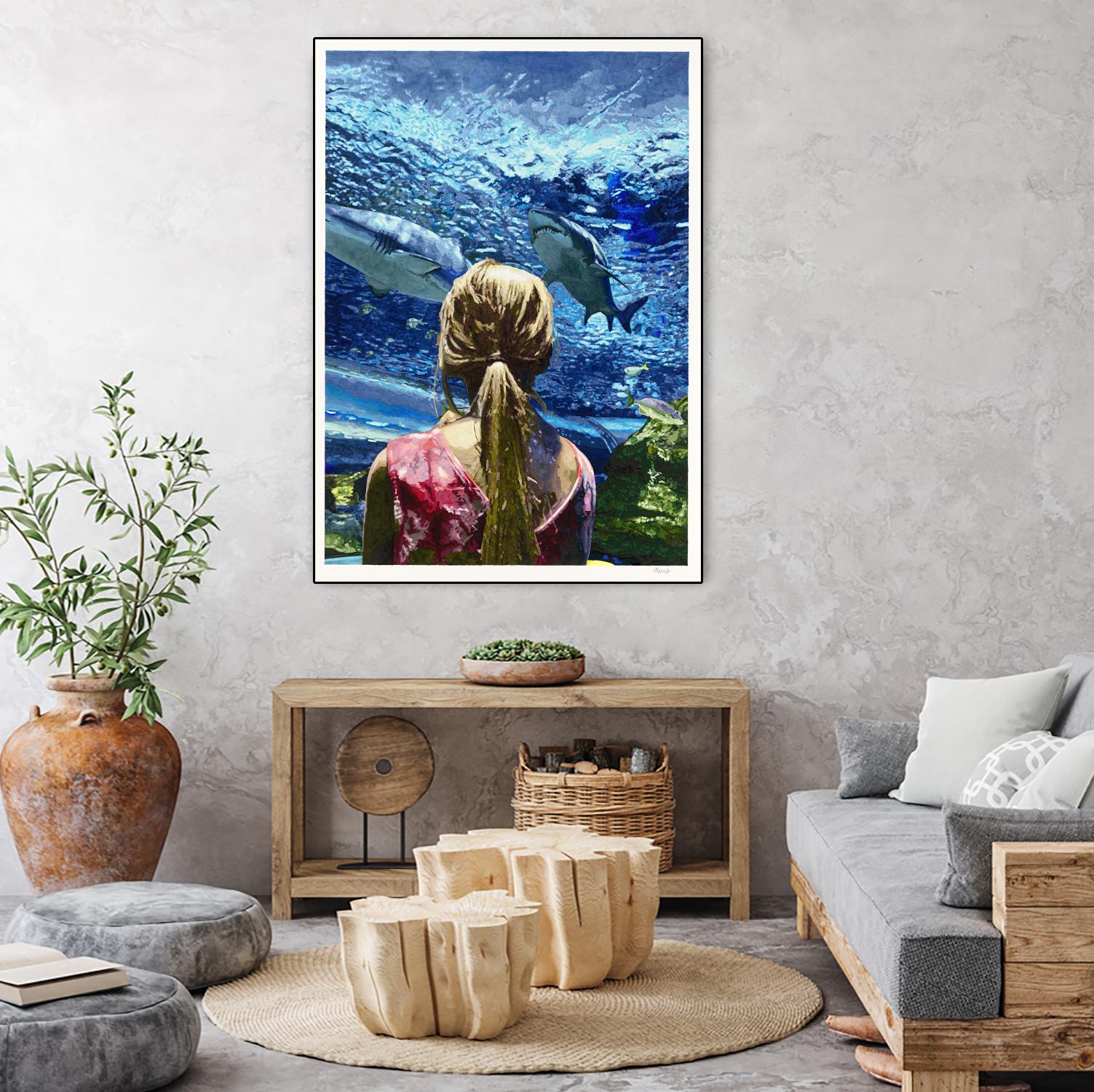 Discovery of Water by Gill Alexander on GIANT ART - pink men and women