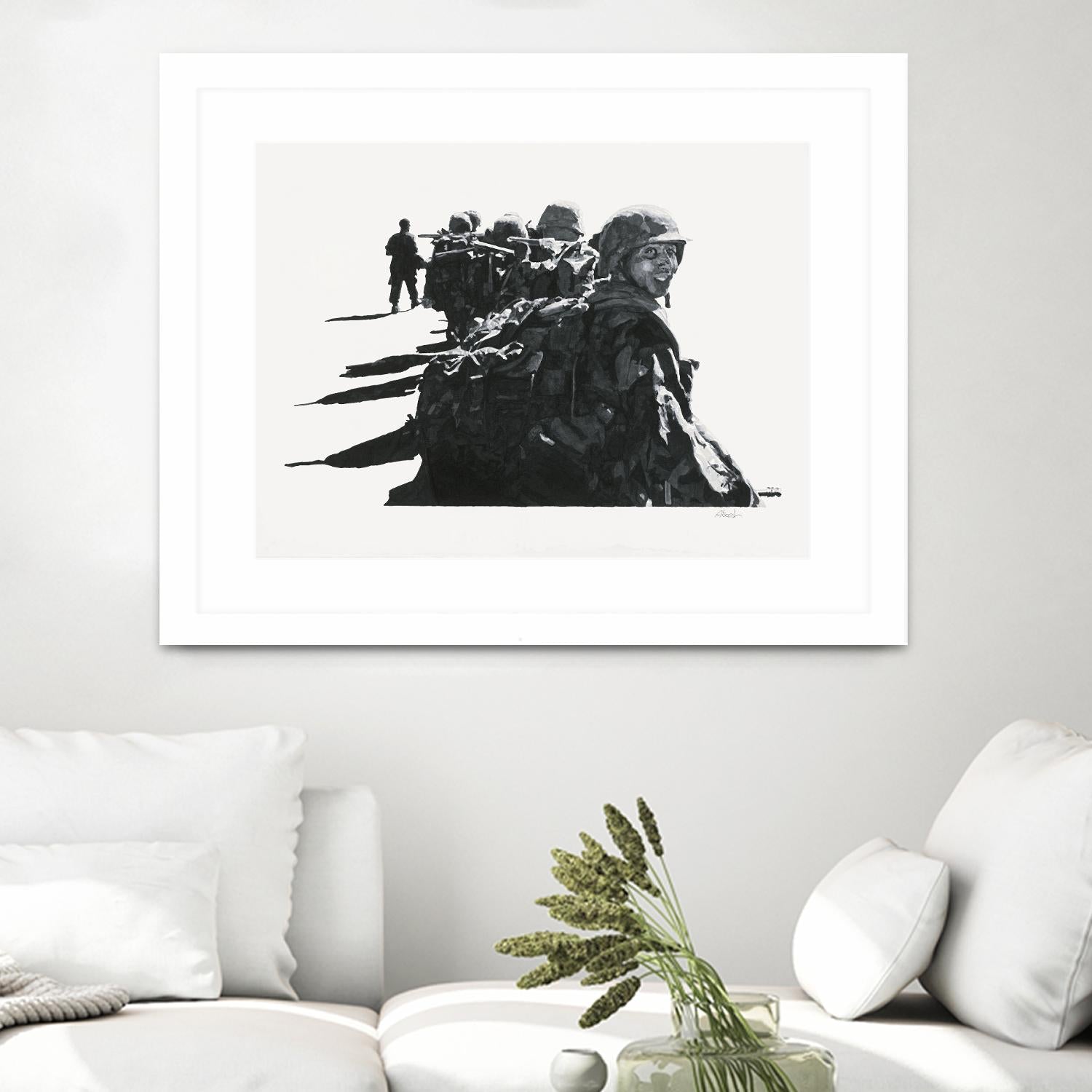 Last look by Gill Alexander on GIANT ART - white black & white