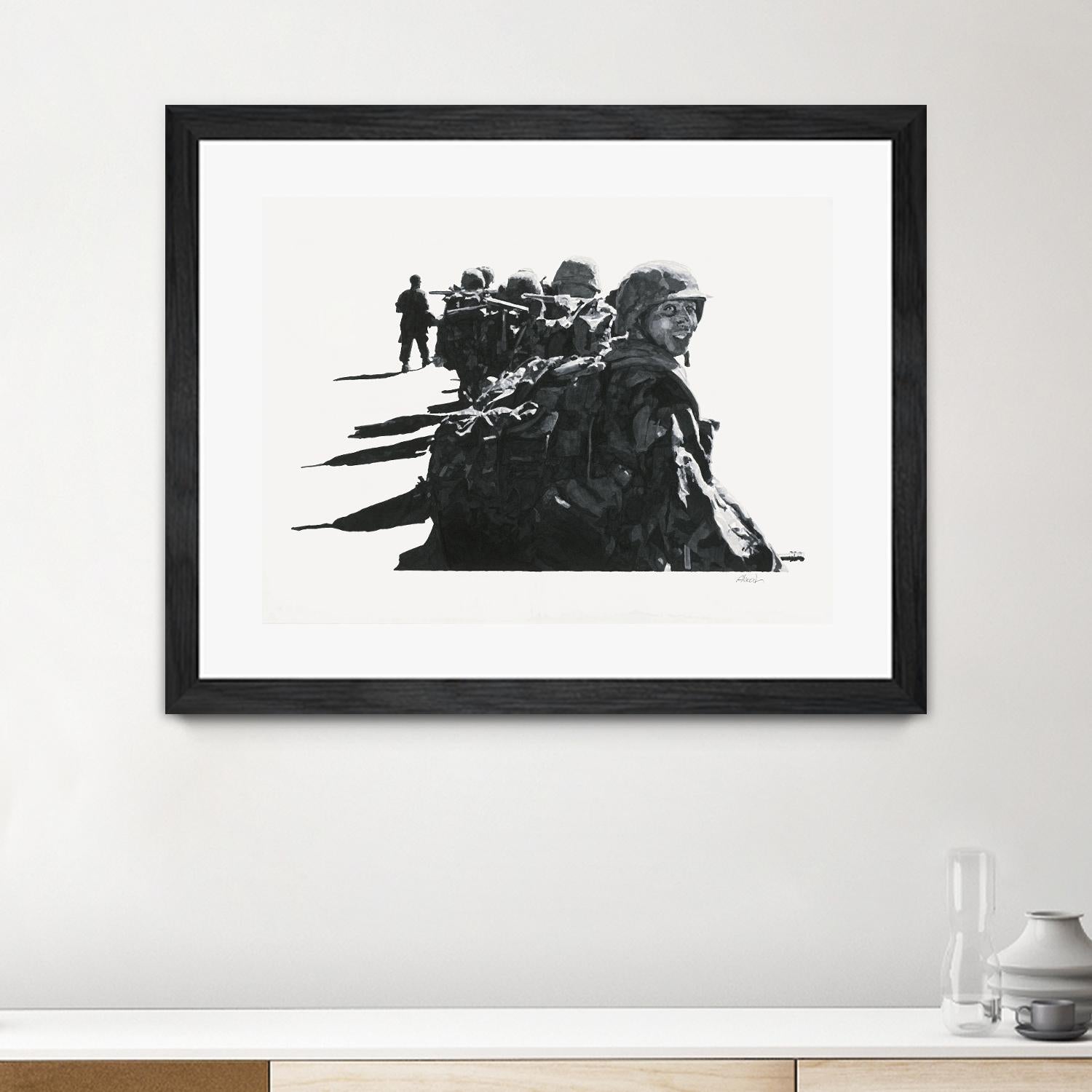 Last look by Gill Alexander on GIANT ART - white black & white