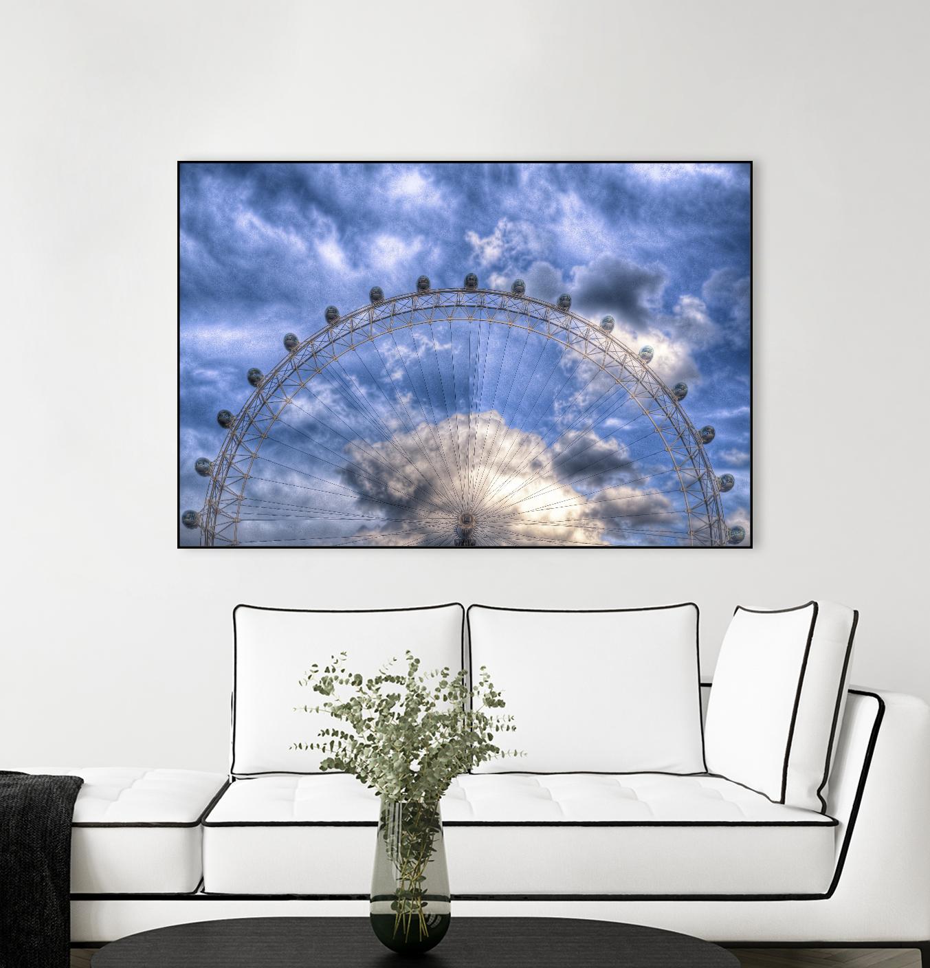 Top half of the London Eye by Nick Jackson on GIANT ART - white photo art