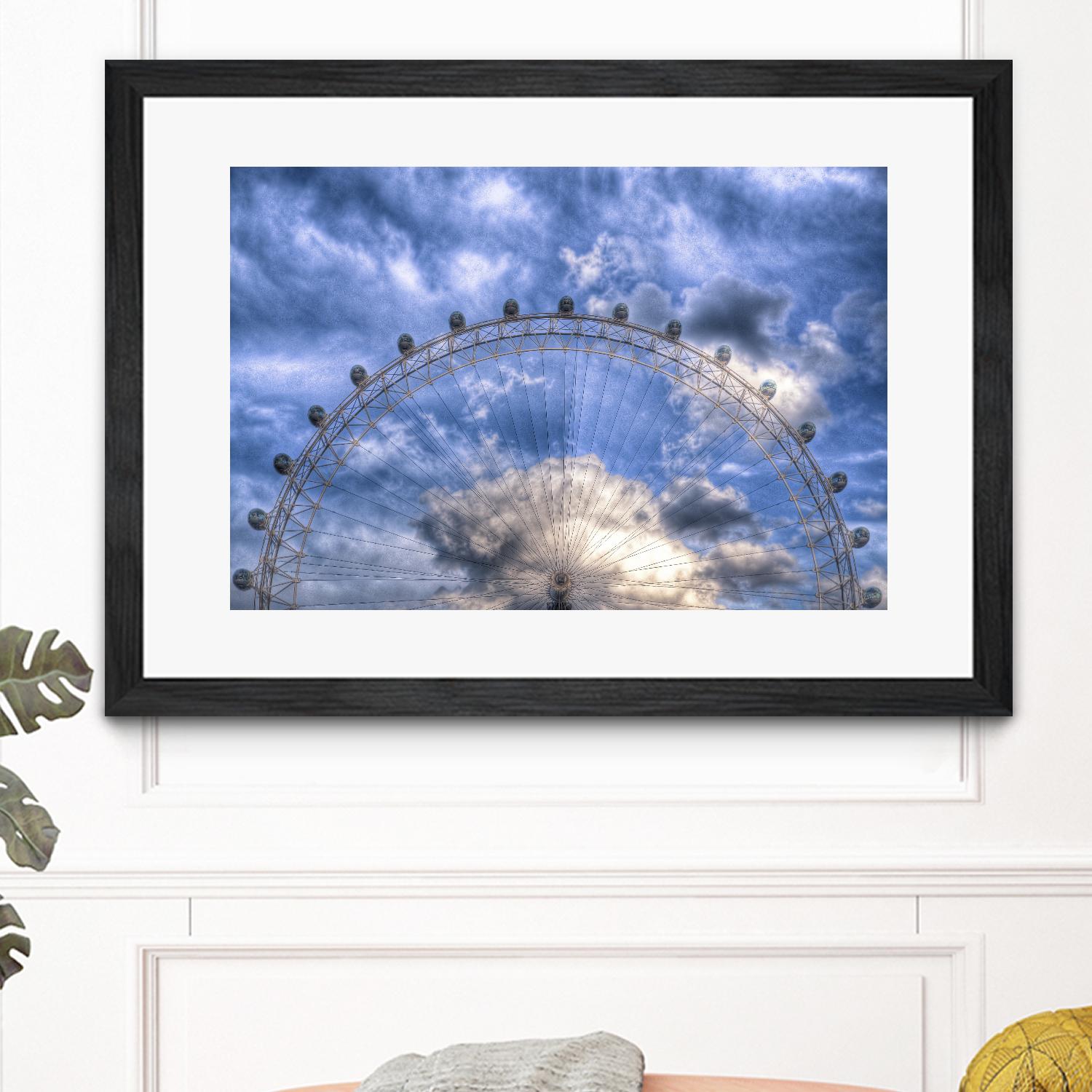 Top half of the London Eye by Nick Jackson on GIANT ART - white photo art