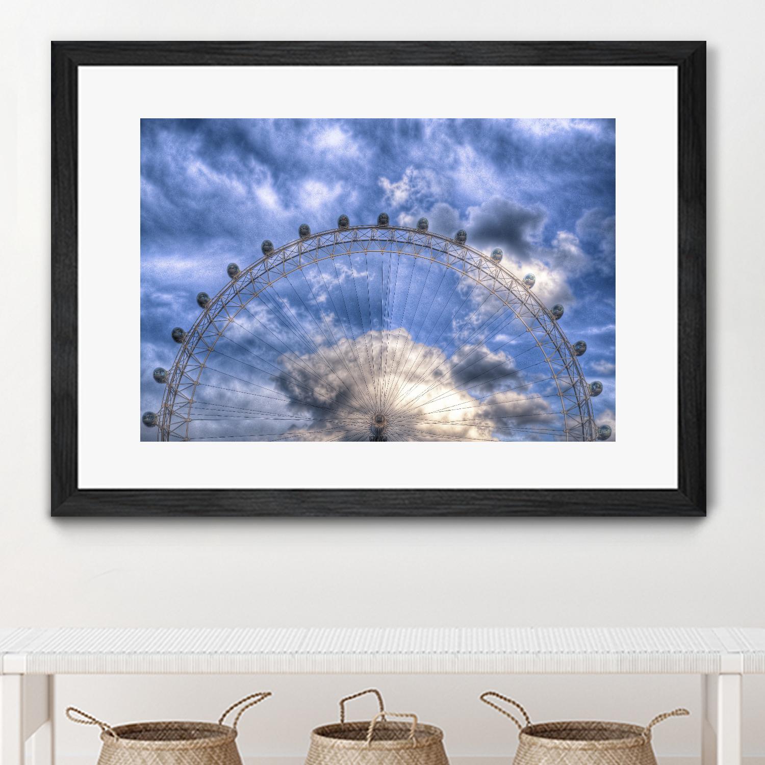 Top half of the London Eye by Nick Jackson on GIANT ART - white photo art