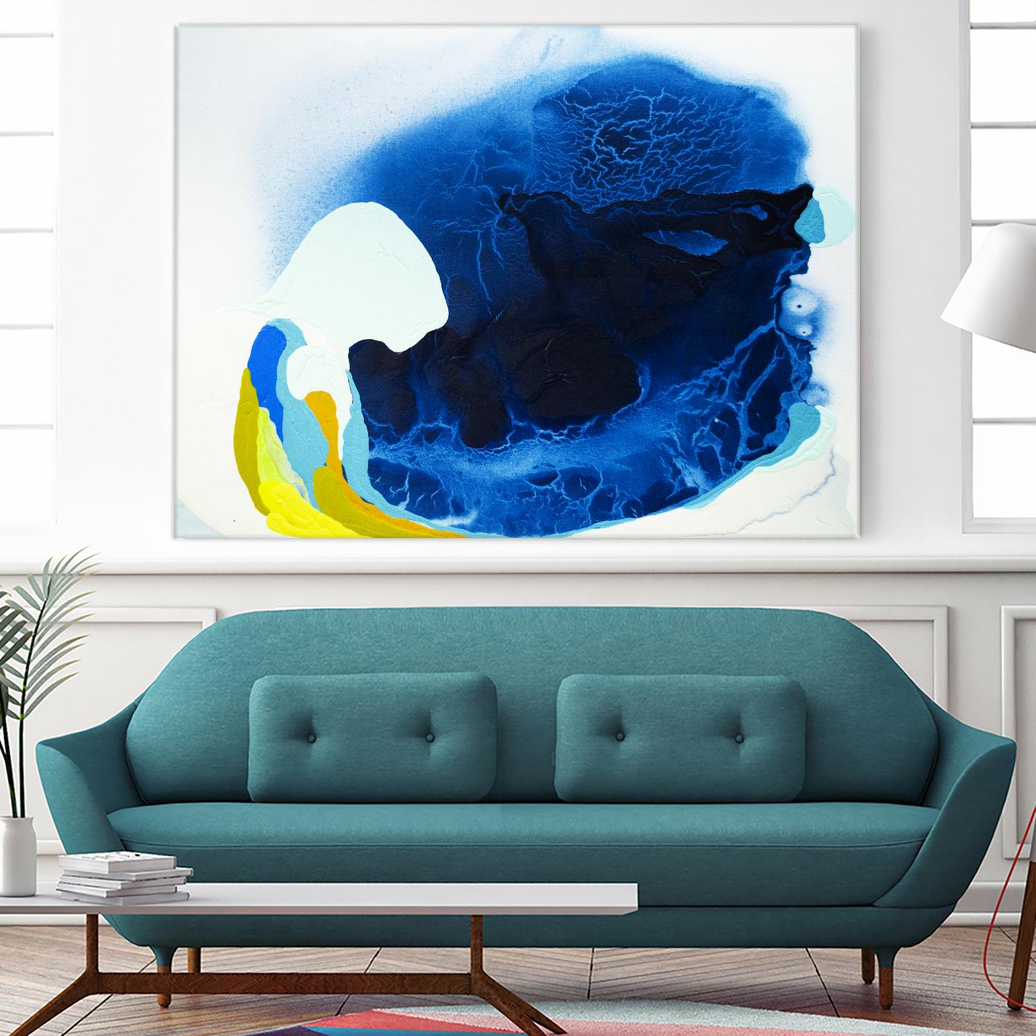 Maya V by Claire Desjardins on GIANT ART - blue abstract transparence