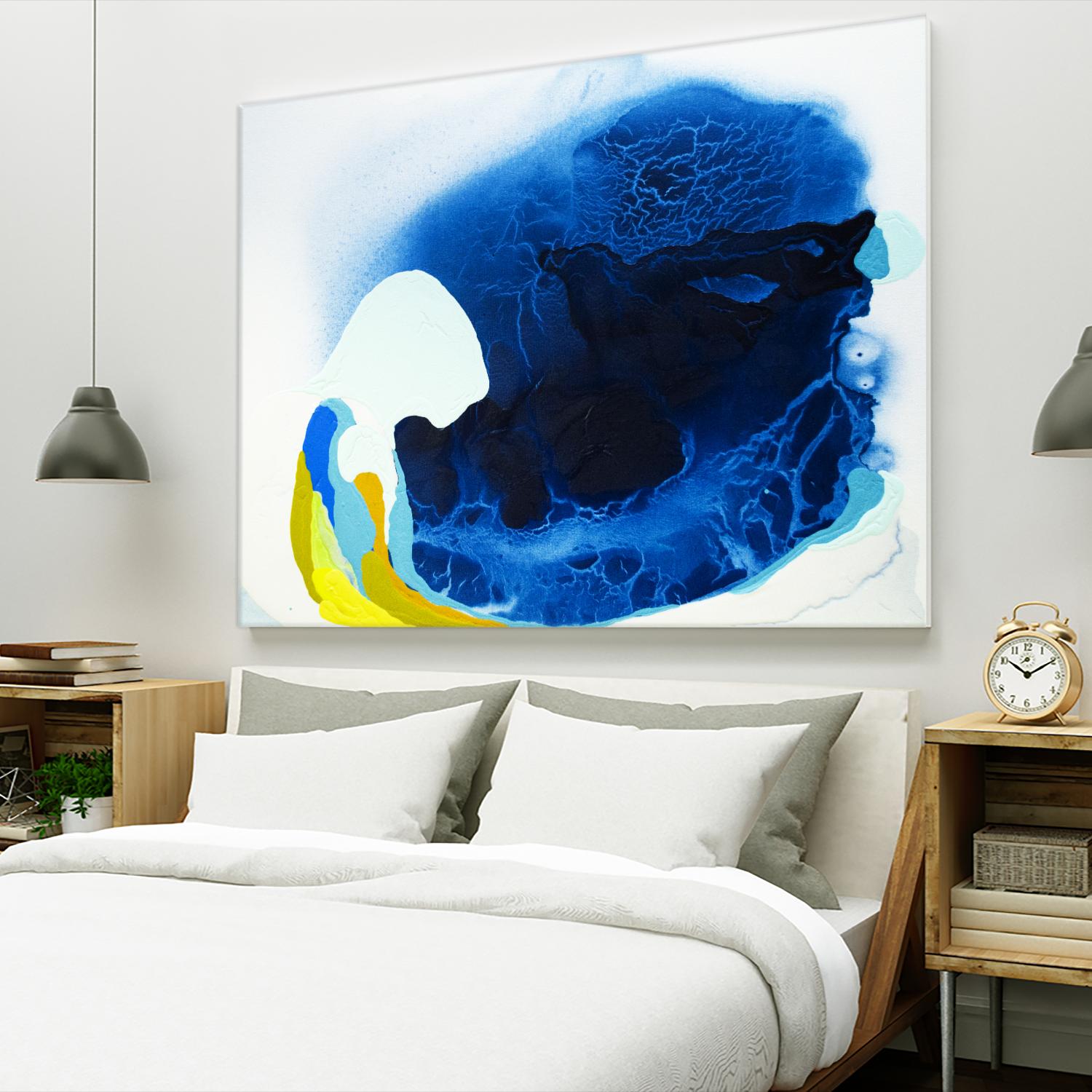 Maya V by Claire Desjardins on GIANT ART - blue abstract transparence