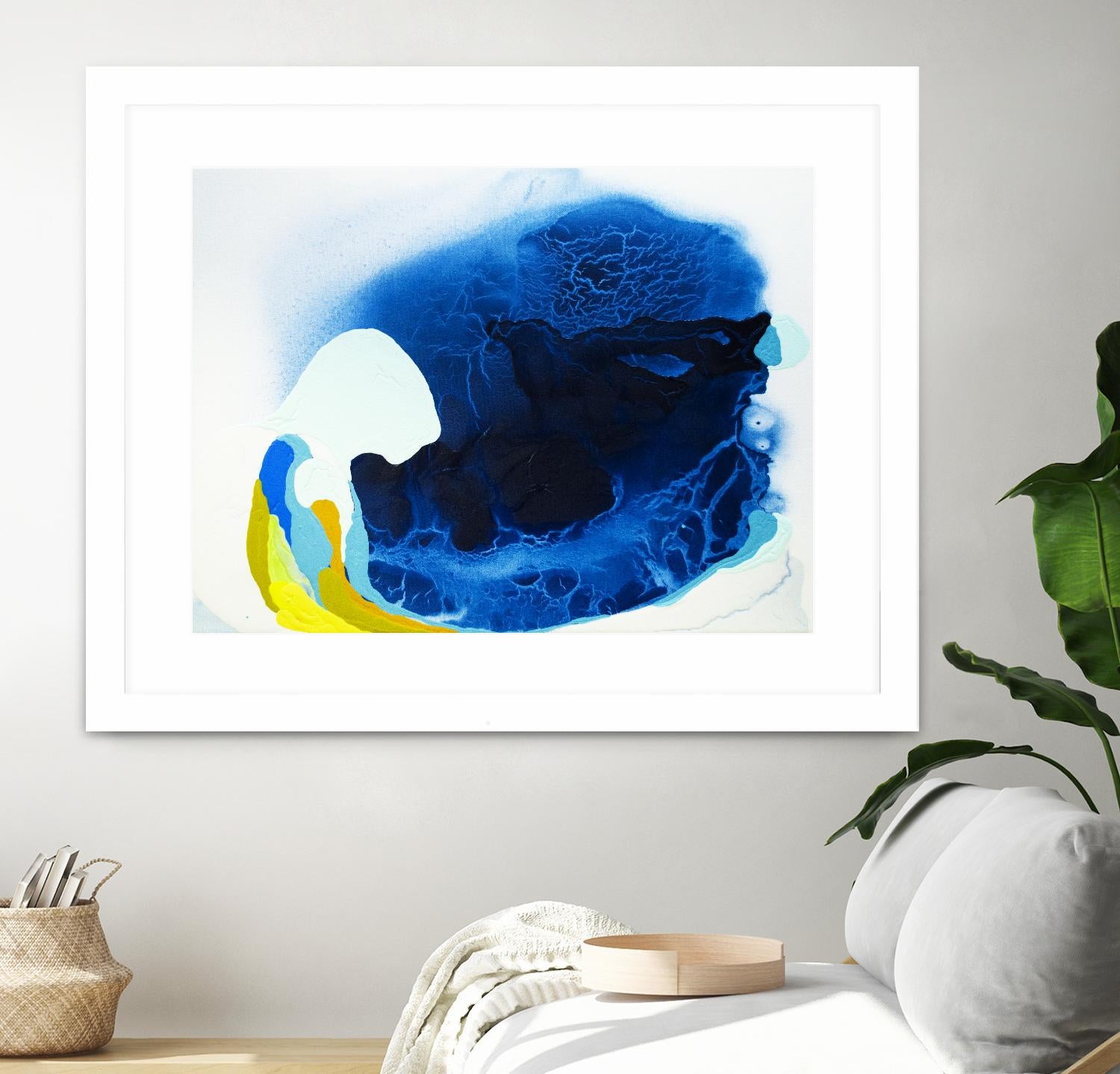 Maya V by Claire Desjardins on GIANT ART - blue abstract transparence