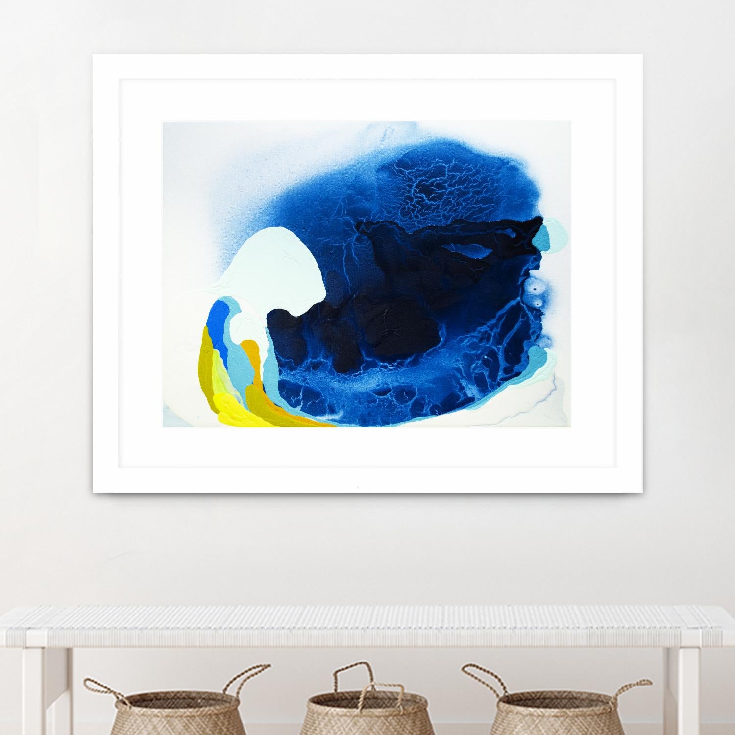 Maya V by Claire Desjardins on GIANT ART - blue abstract transparence