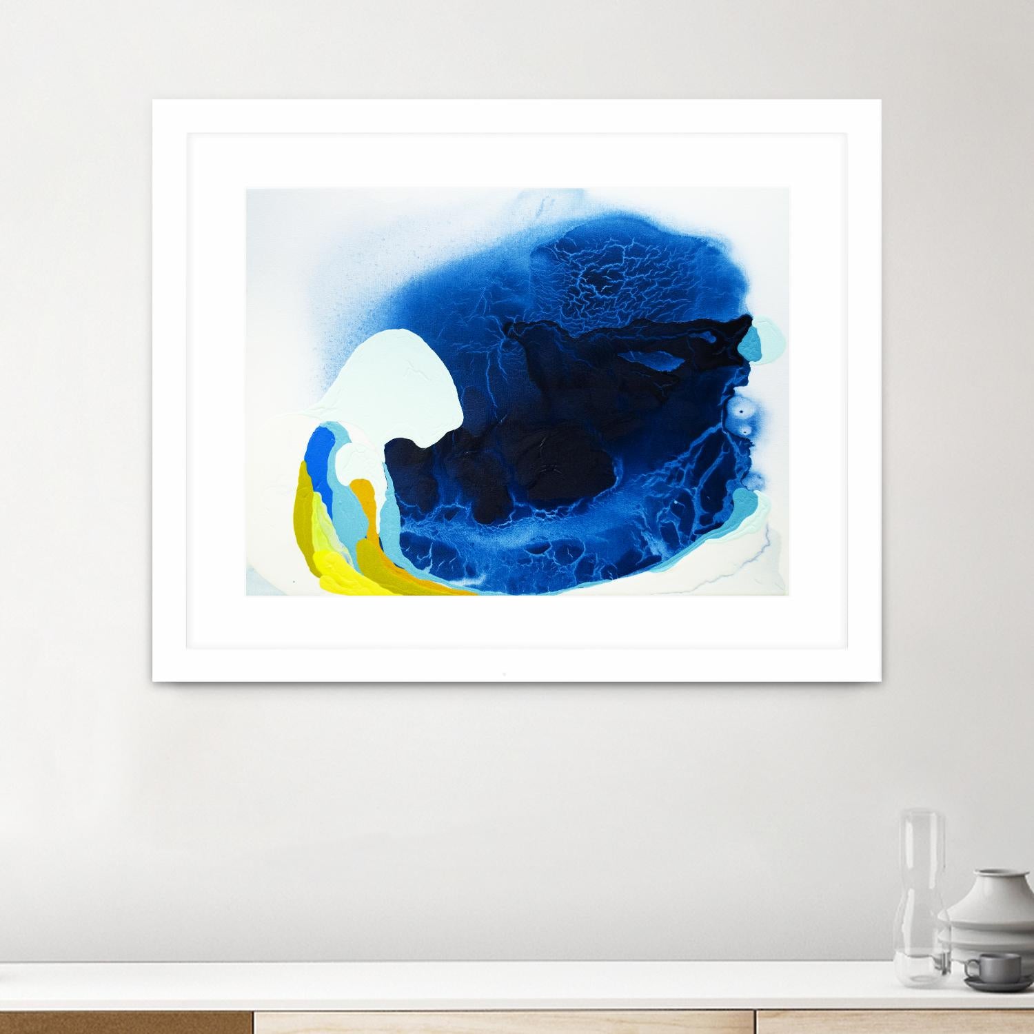 Maya V by Claire Desjardins on GIANT ART - blue abstract transparence