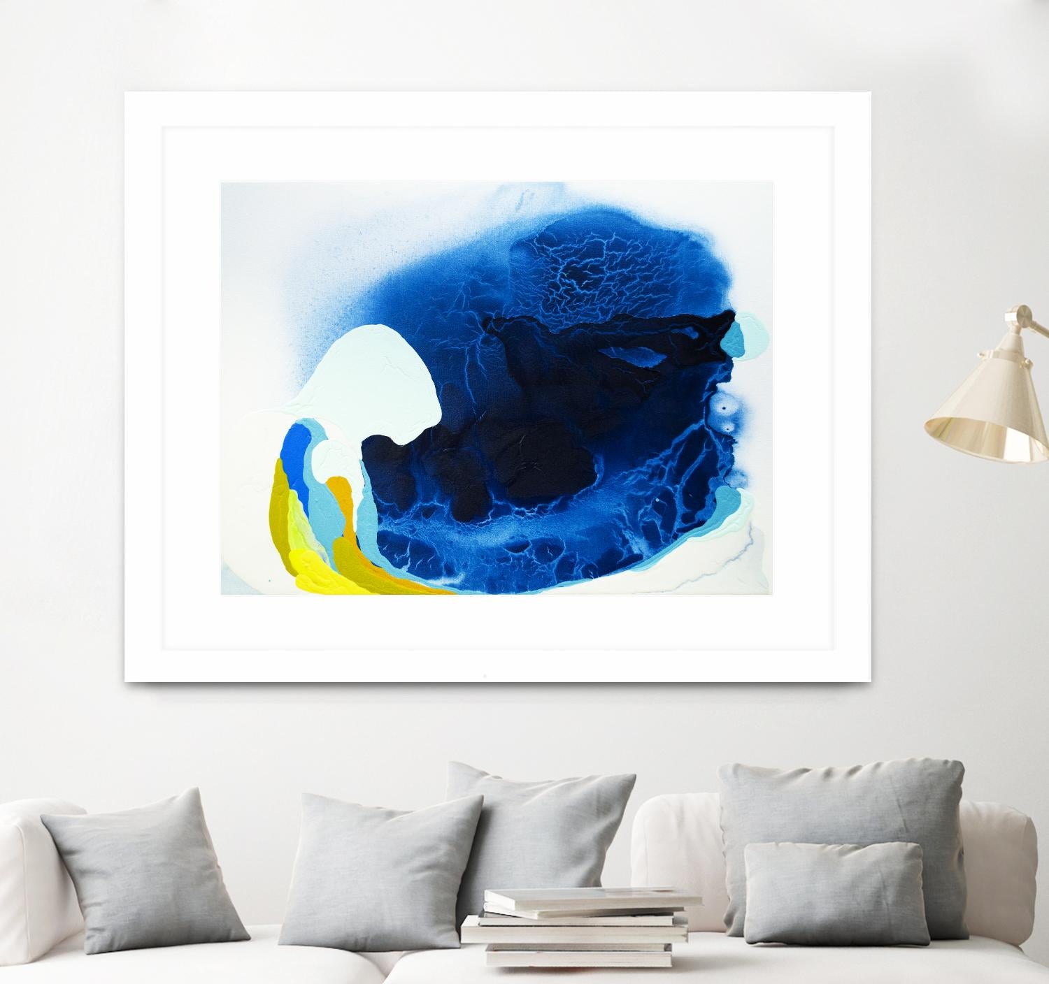 Maya V by Claire Desjardins on GIANT ART - blue abstract transparence