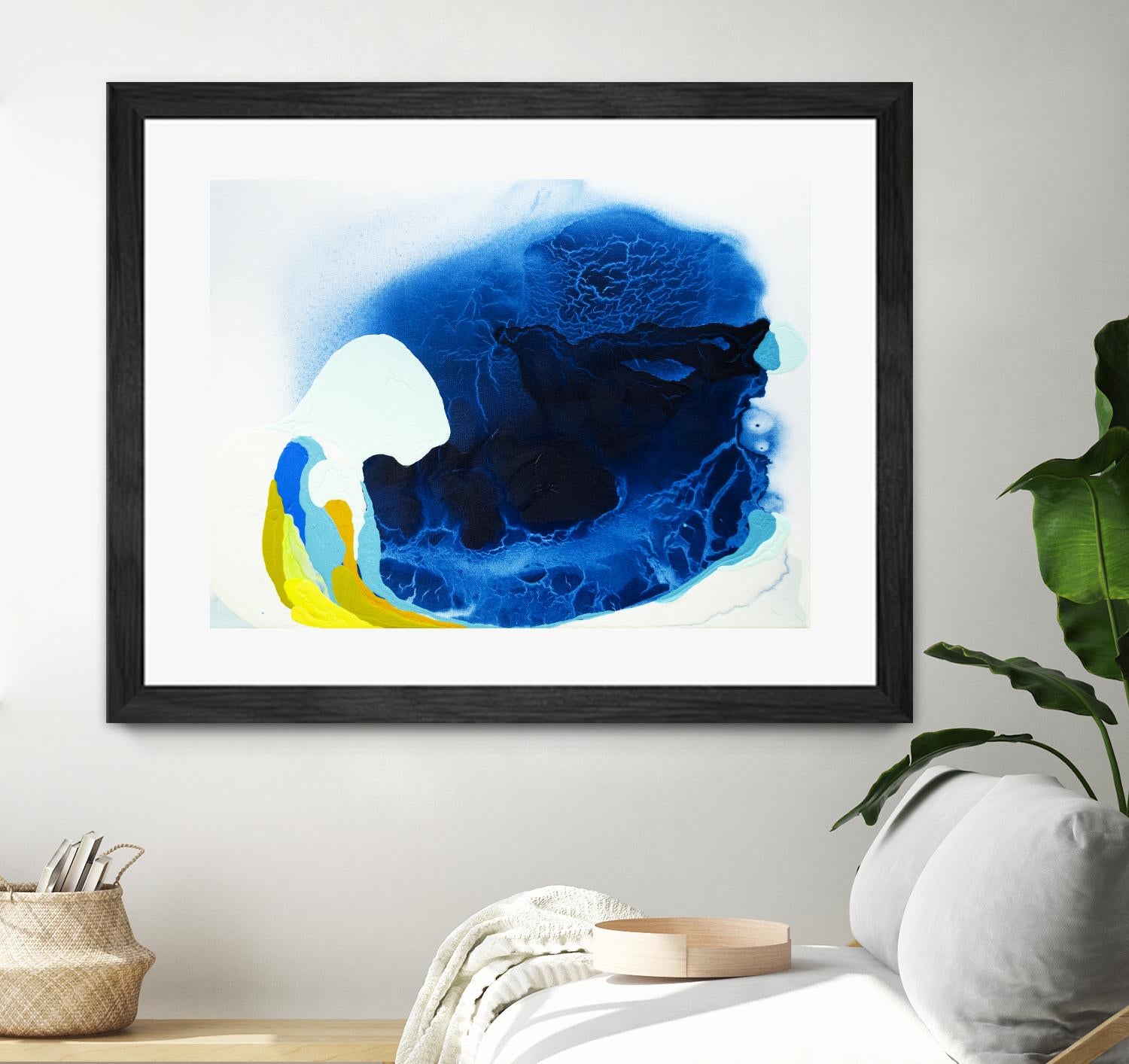 Maya V by Claire Desjardins on GIANT ART - blue abstract transparence