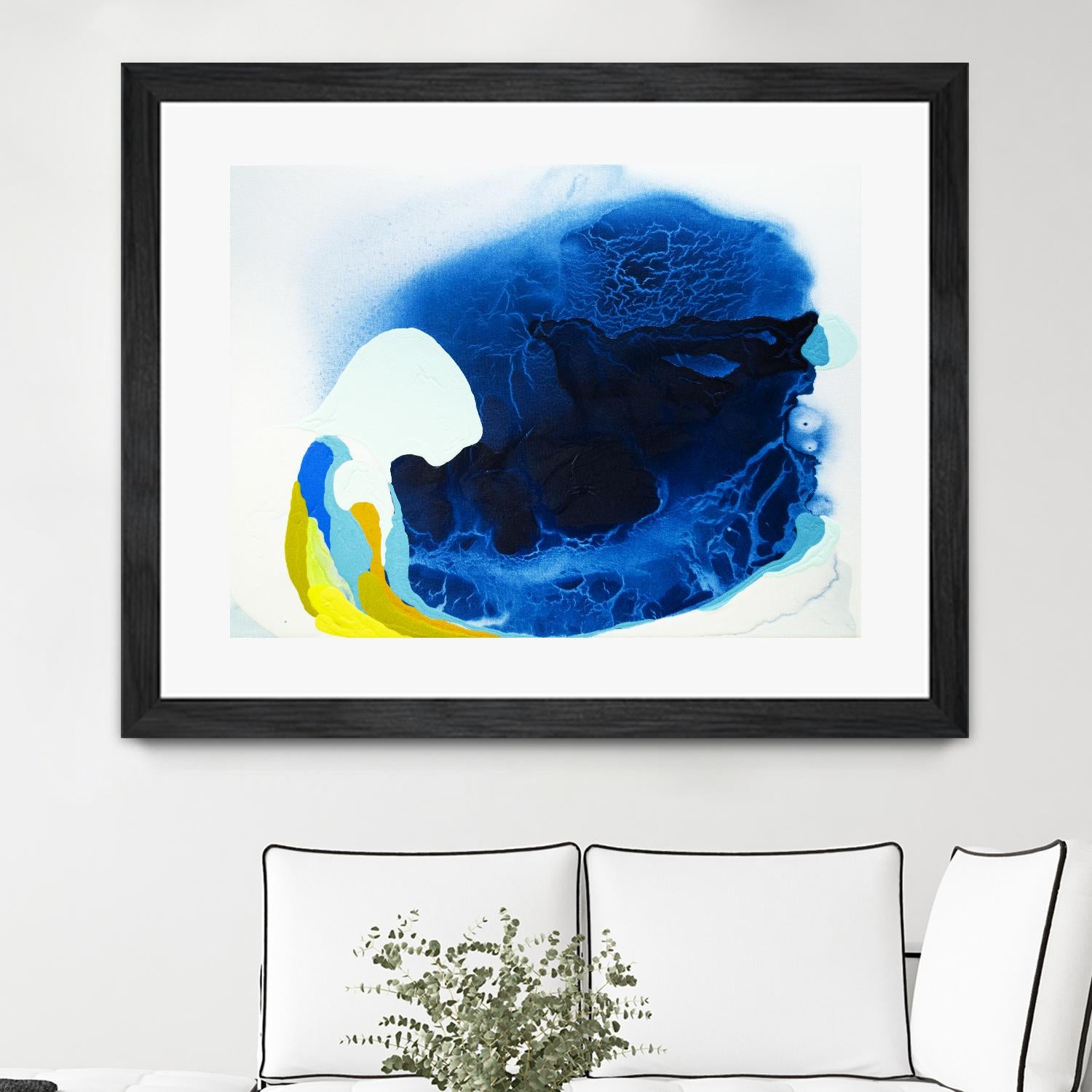 Maya V by Claire Desjardins on GIANT ART - blue abstract transparence