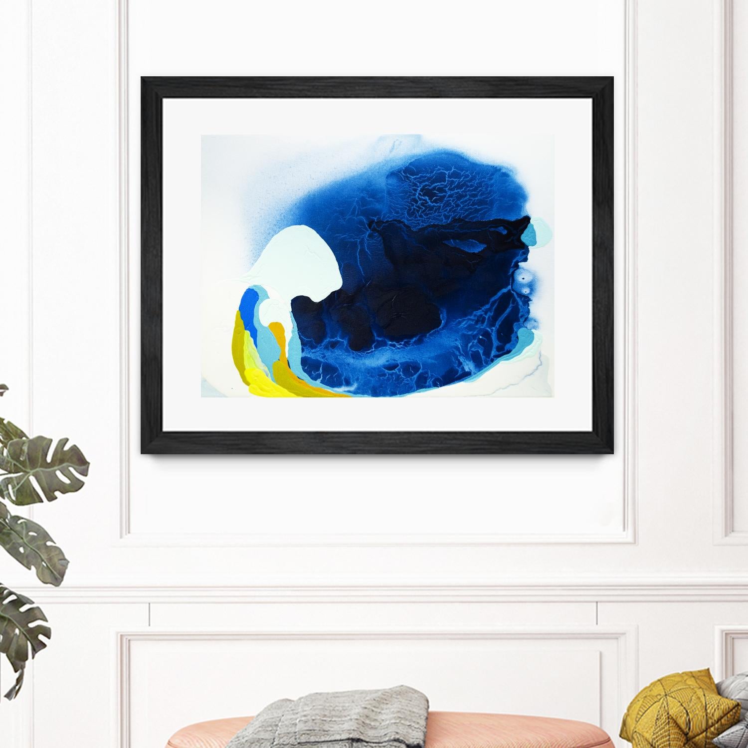 Maya V by Claire Desjardins on GIANT ART - blue abstract transparence