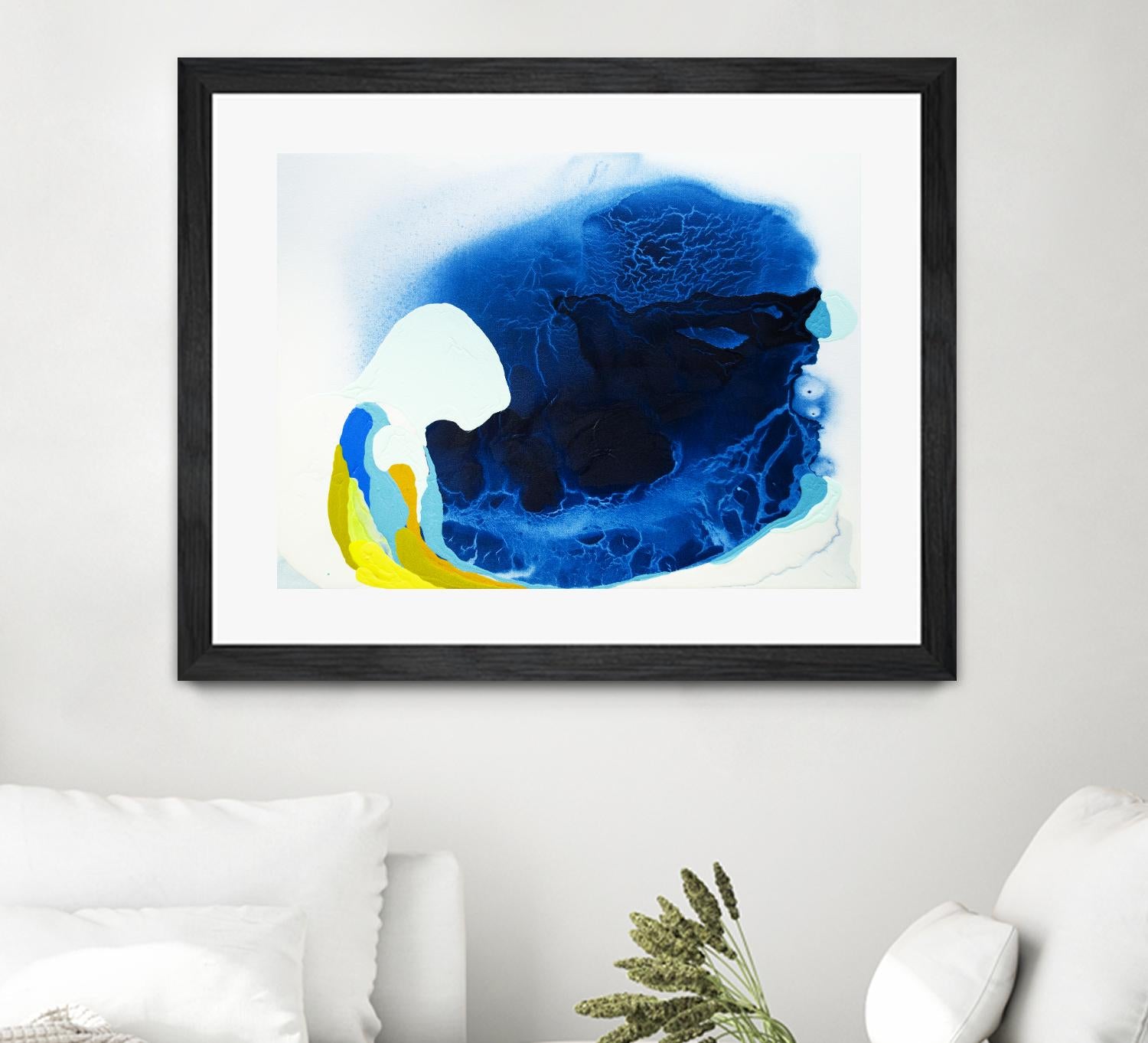 Maya V by Claire Desjardins on GIANT ART - blue abstract transparence