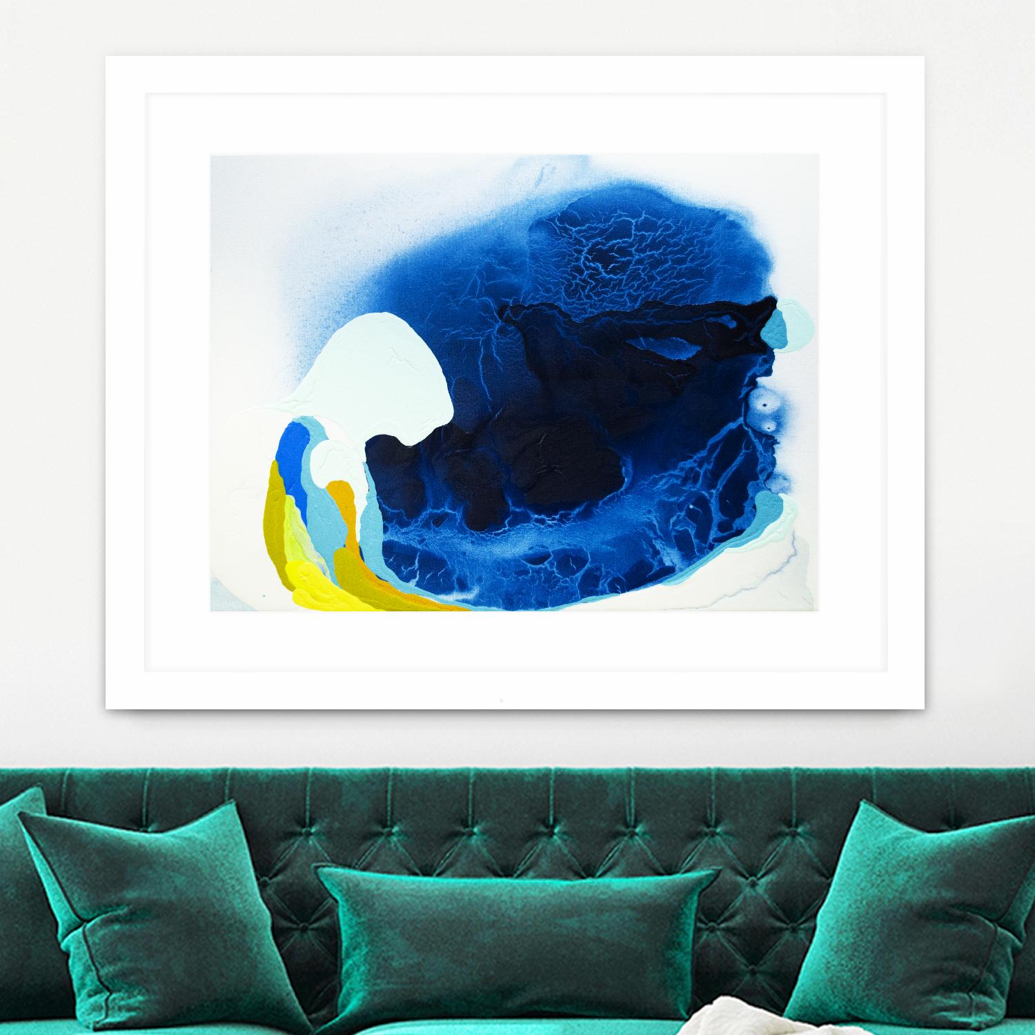 Maya V by Claire Desjardins on GIANT ART - blue abstract transparence