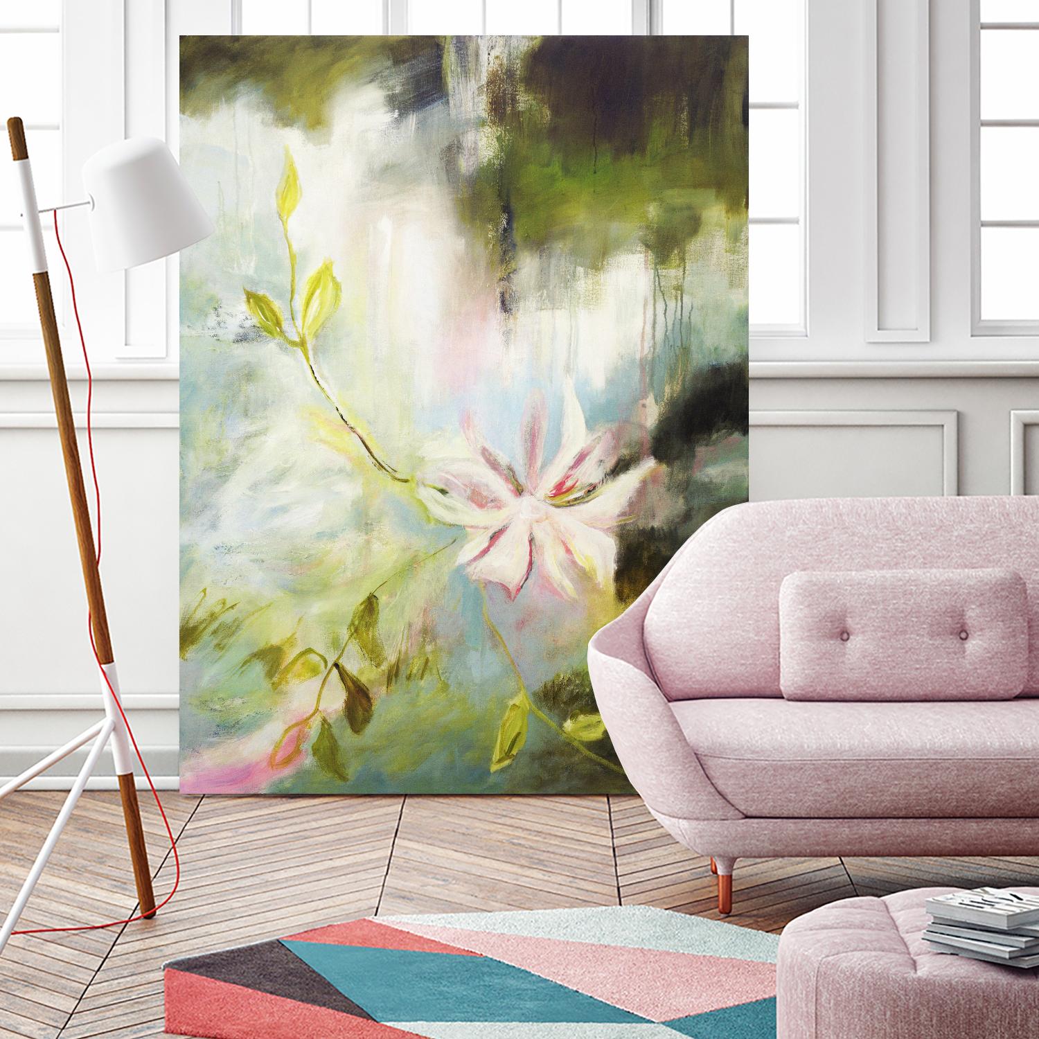 Fleur de poète by Kathleen Cloutier on GIANT ART - pink floral bord de l'eau