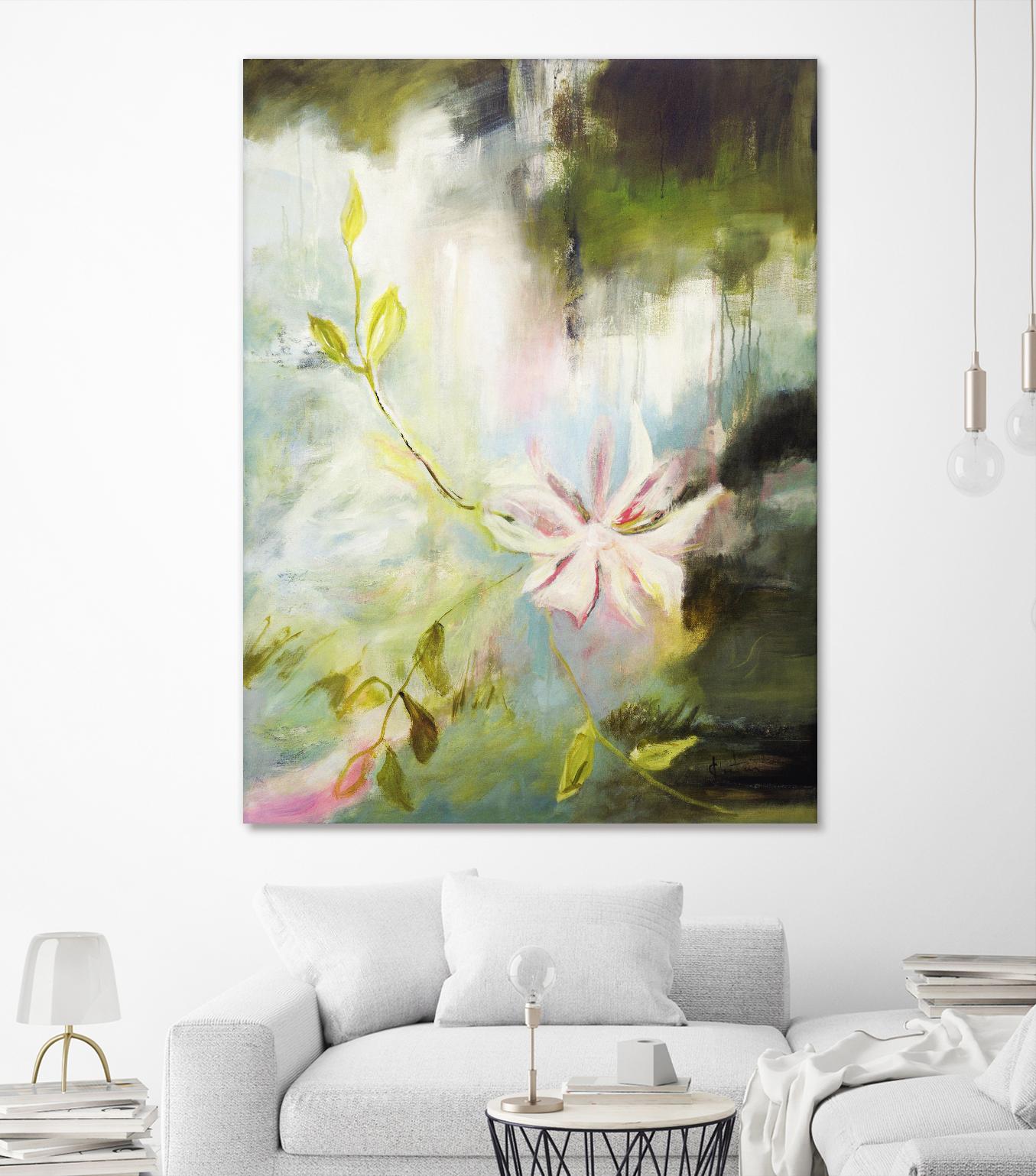 Fleur de poète by Kathleen Cloutier on GIANT ART - pink floral bord de l'eau