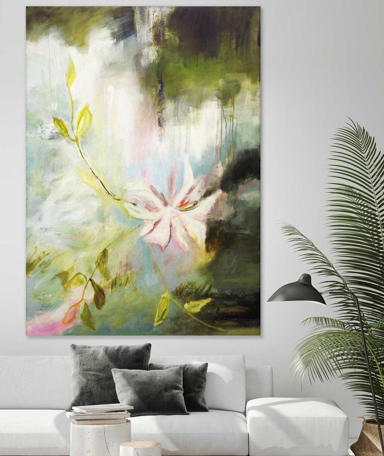 Fleur de poète by Kathleen Cloutier on GIANT ART - pink floral bord de l'eau