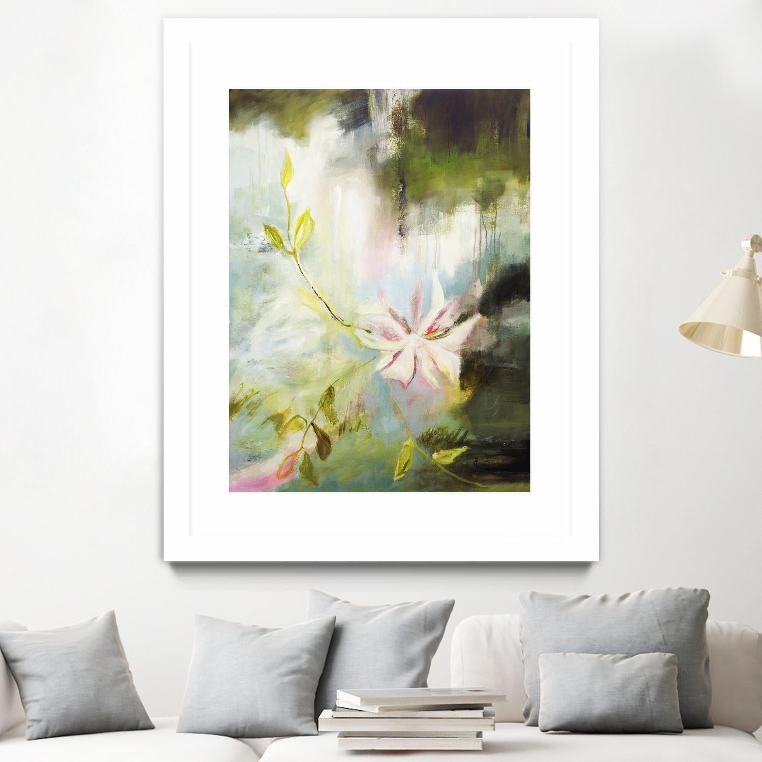 Fleur de poète by Kathleen Cloutier on GIANT ART - pink flowers bord de l'eau