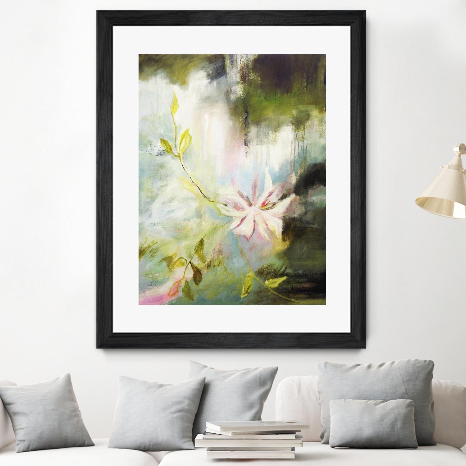 Fleur de poète by Kathleen Cloutier on GIANT ART - pink flowers bord de l'eau