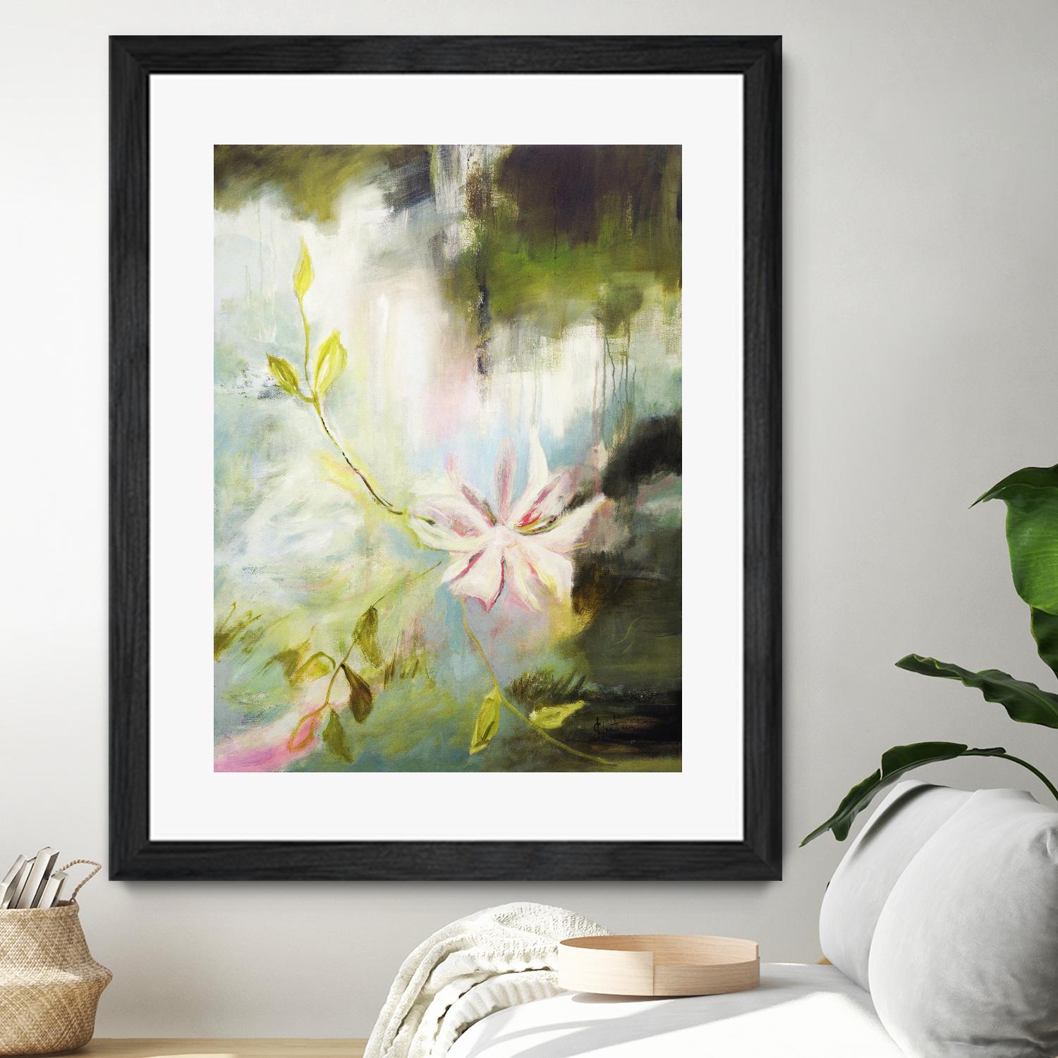 Fleur de poète by Kathleen Cloutier on GIANT ART - pink flowers bord de l'eau