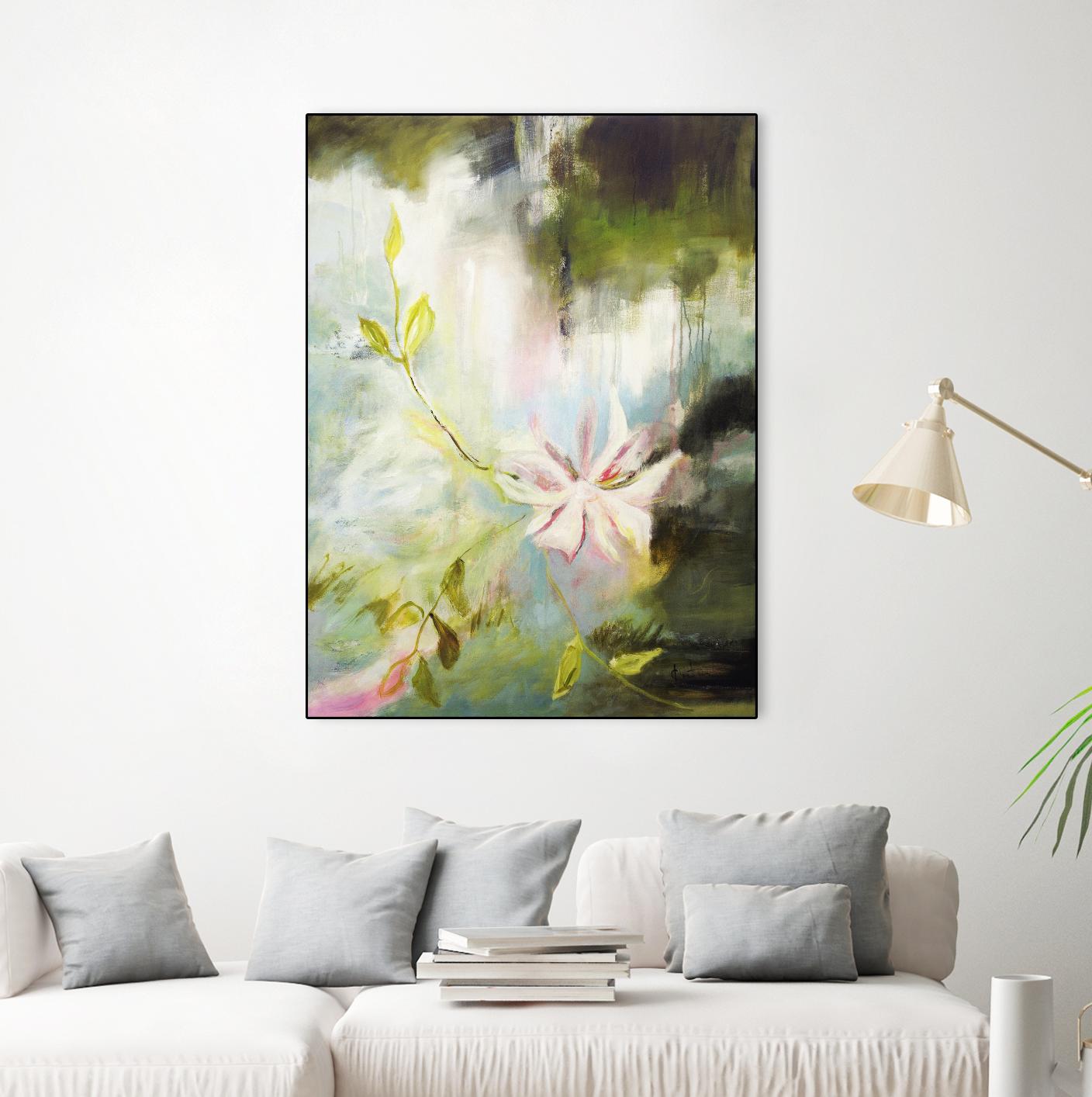 Fleur de poète by Kathleen Cloutier on GIANT ART - pink floral bord de l'eau