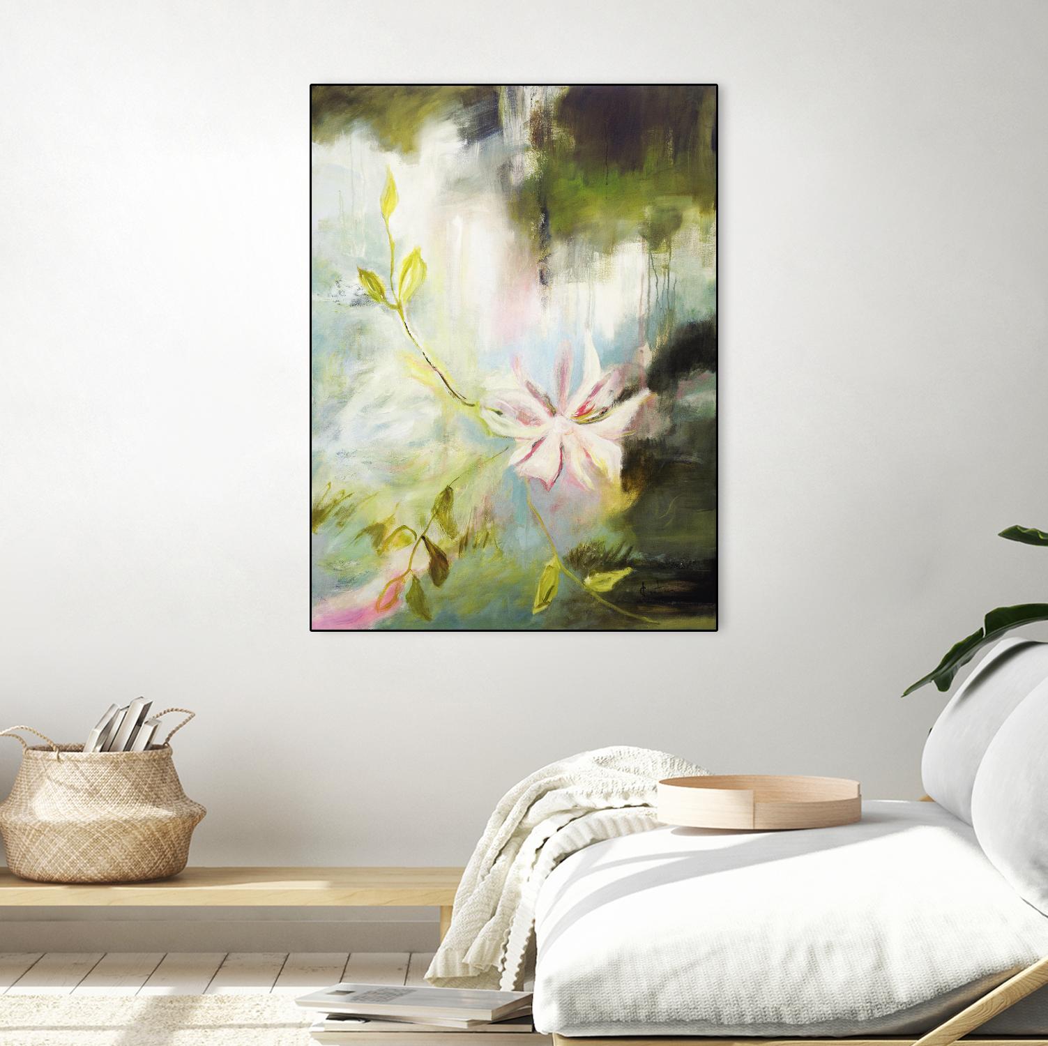 Fleur de poète by Kathleen Cloutier on GIANT ART - pink floral bord de l'eau