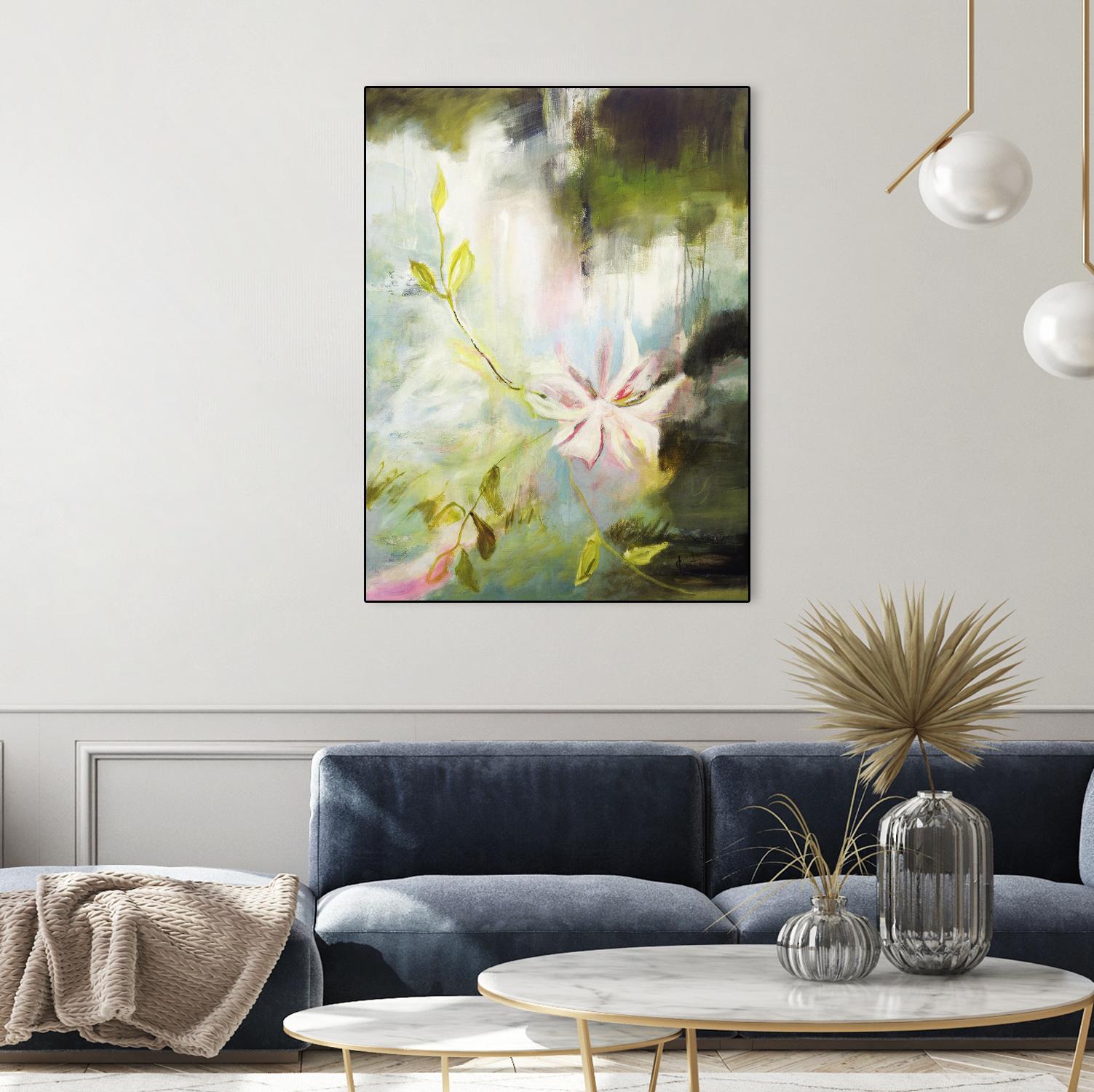 Fleur de poète by Kathleen Cloutier on GIANT ART - pink floral bord de l'eau