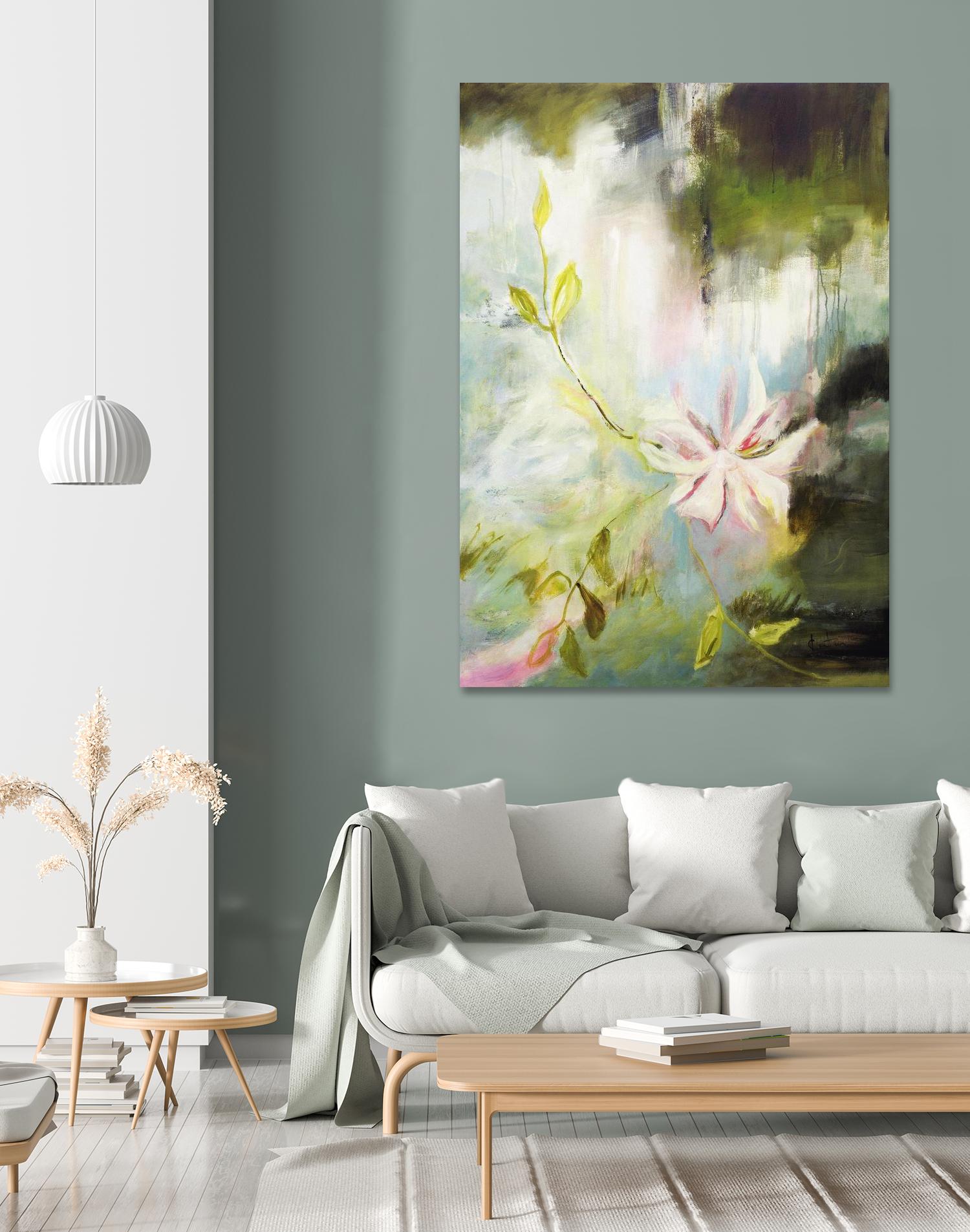 Fleur de poète by Kathleen Cloutier on GIANT ART - pink flowers bord de l'eau