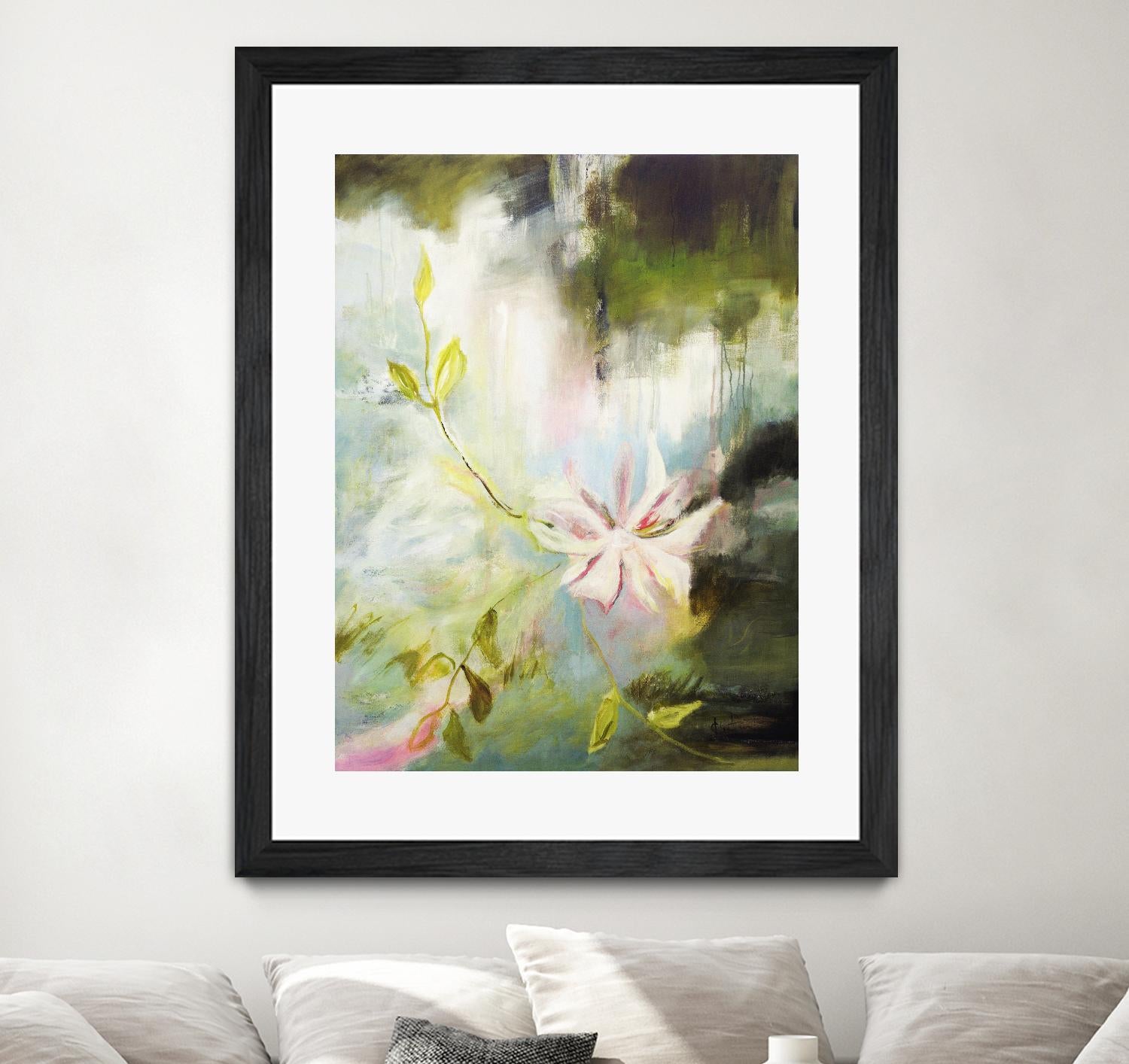 Fleur de poète by Kathleen Cloutier on GIANT ART - pink flowers bord de l'eau